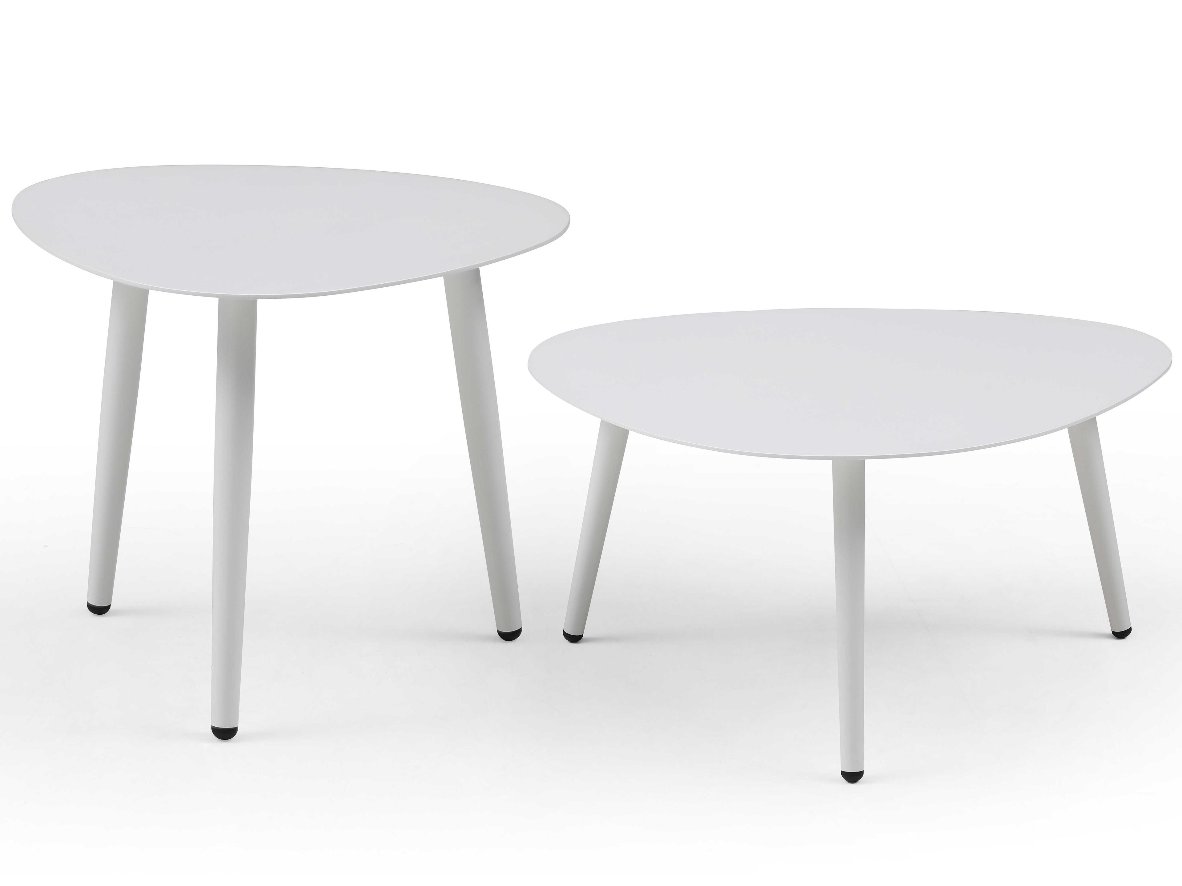 Whiteline Modern Living Outdoor Rowan White Aluminum End Table