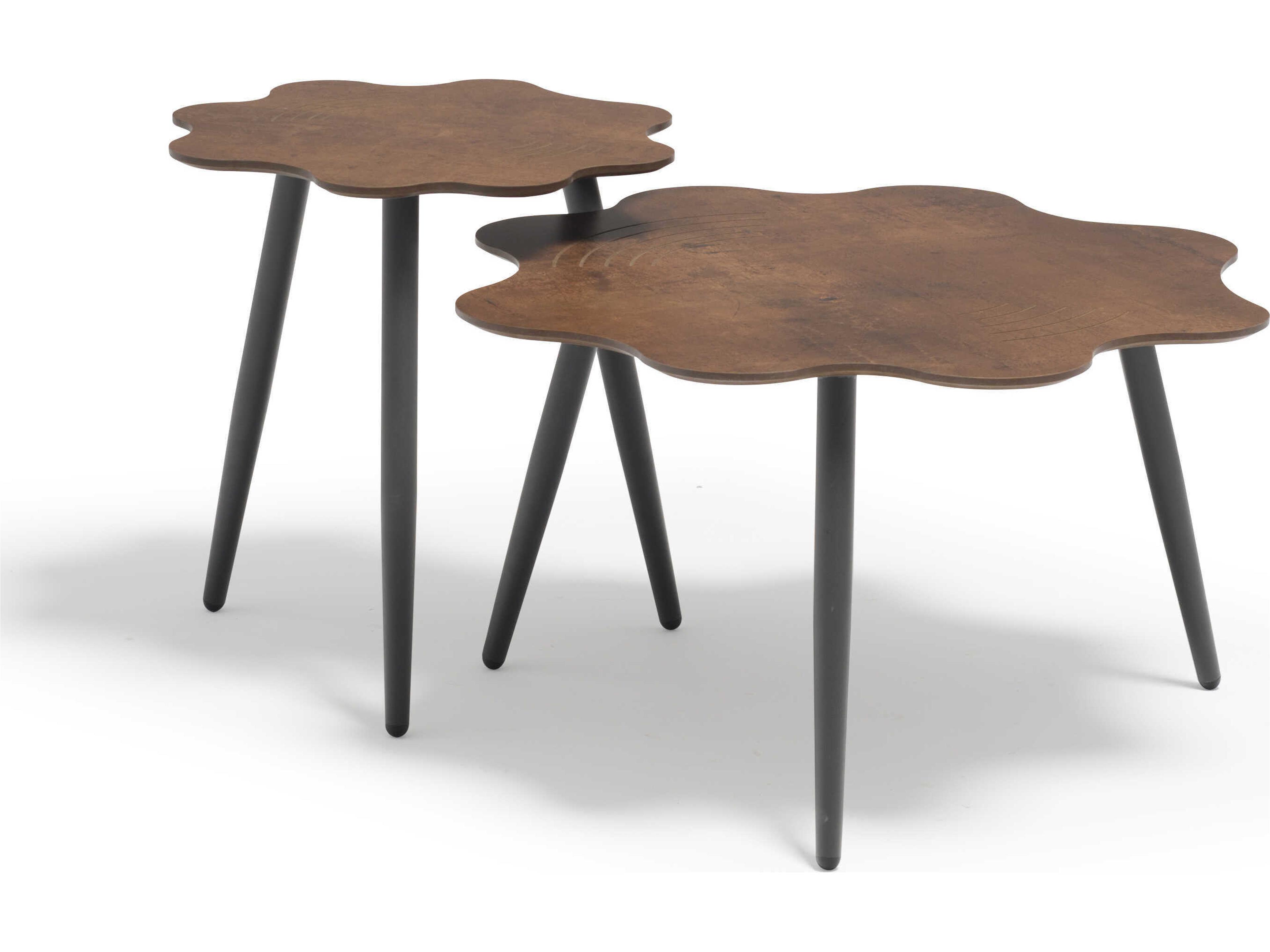 Whiteline Modern Living Outdoor Flora Brown Aluminum End Table