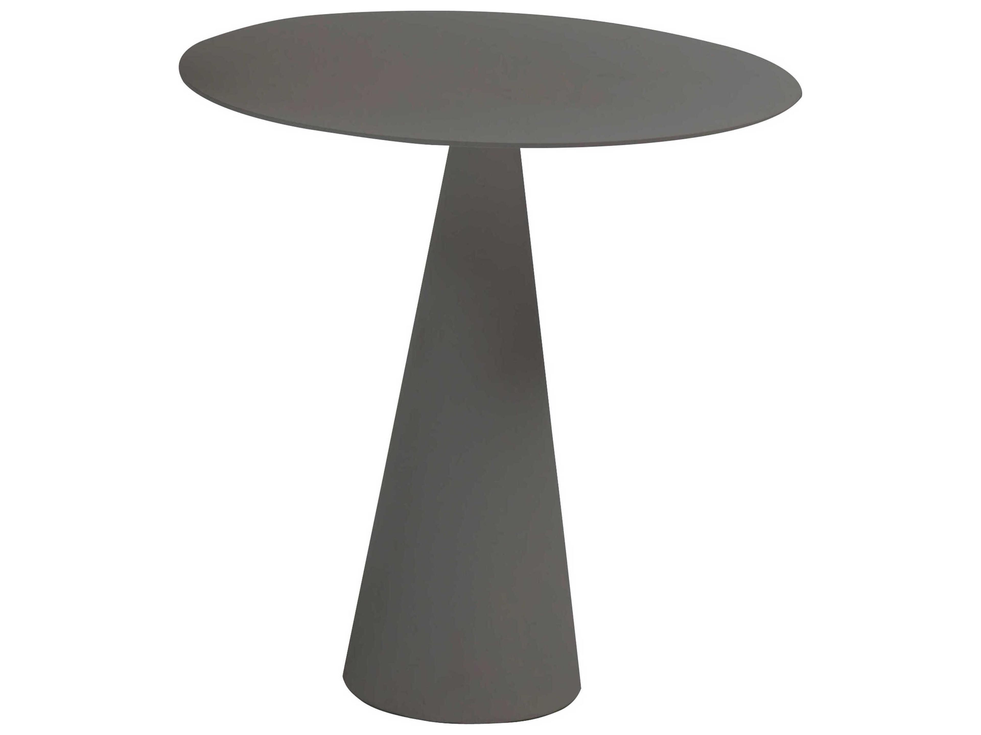 Ireland Grey Aluminum Round End Table