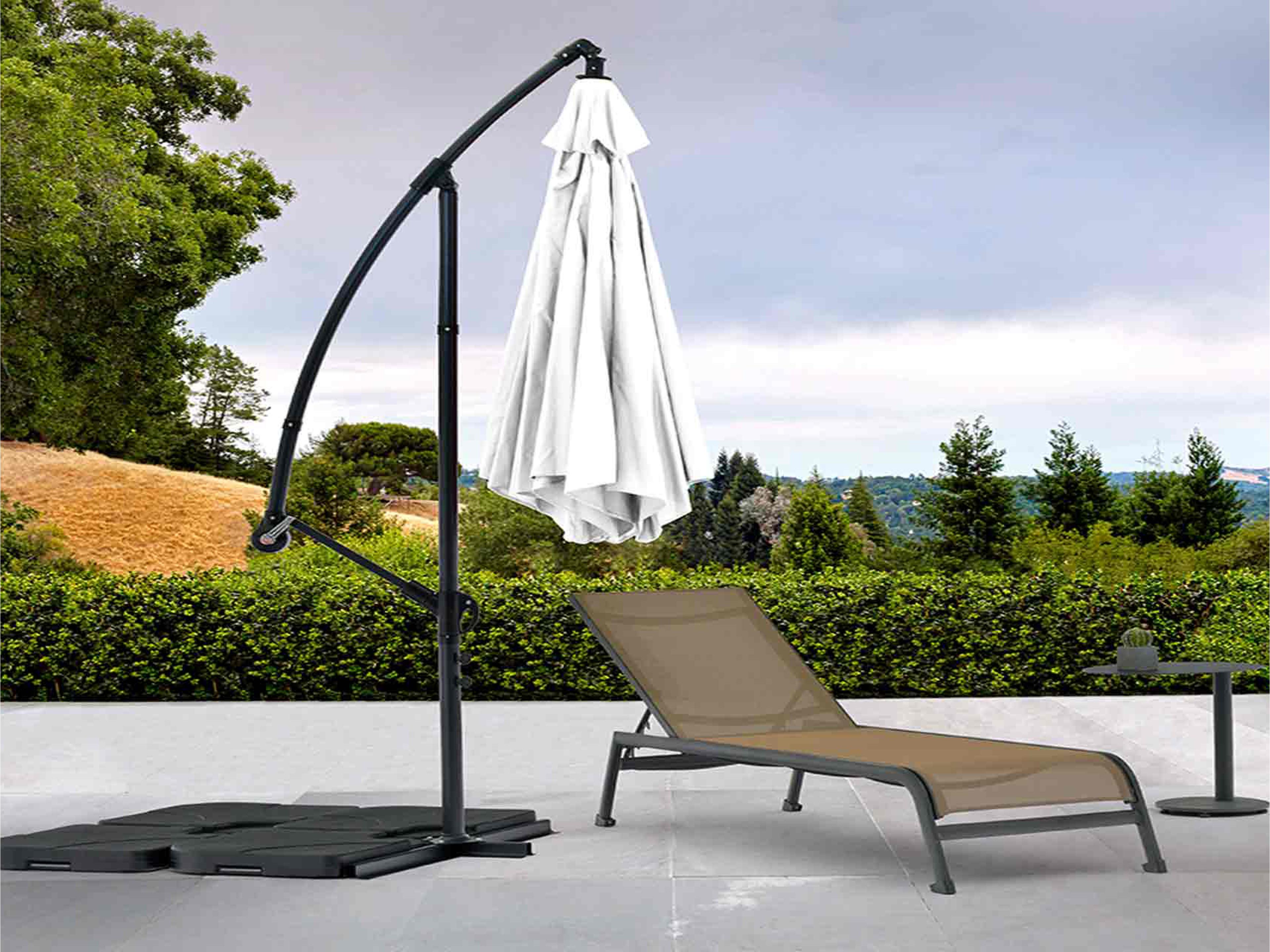 Whiteline Modern Living Outdoor Aiden White Umbrella