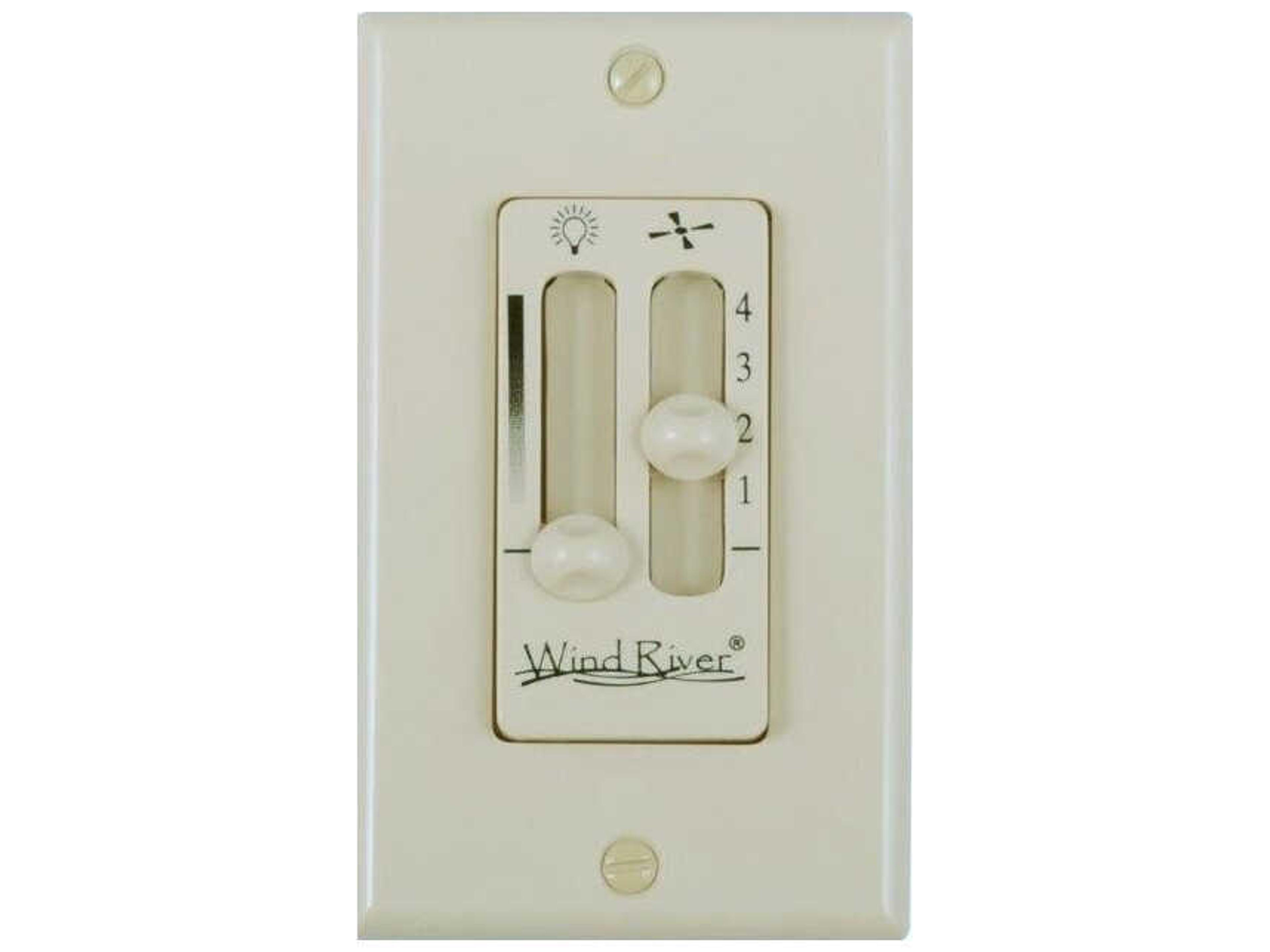 Almond Dual Fan Light Wall Control