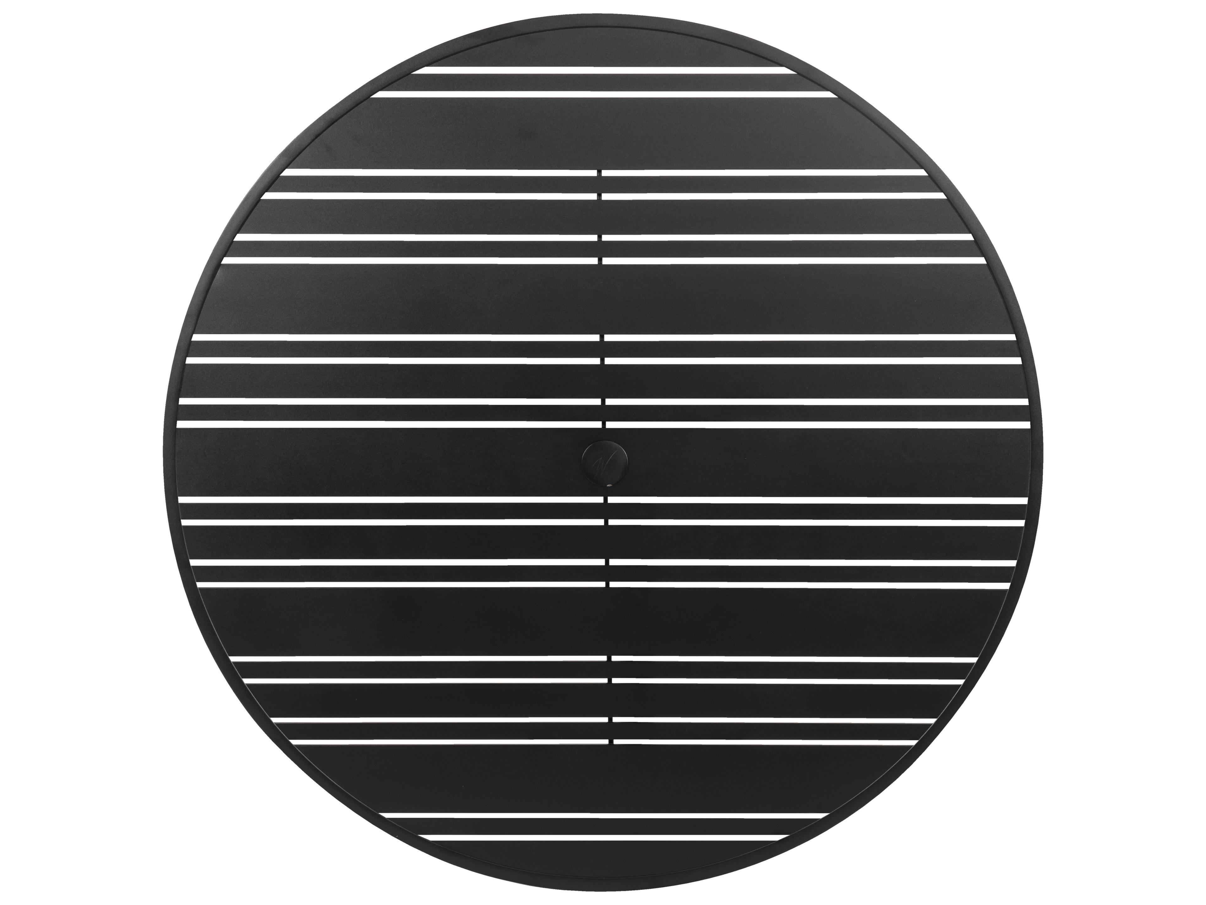 Extruded Aluminum Tri-Slat Round Table Top with Umbrella Hole