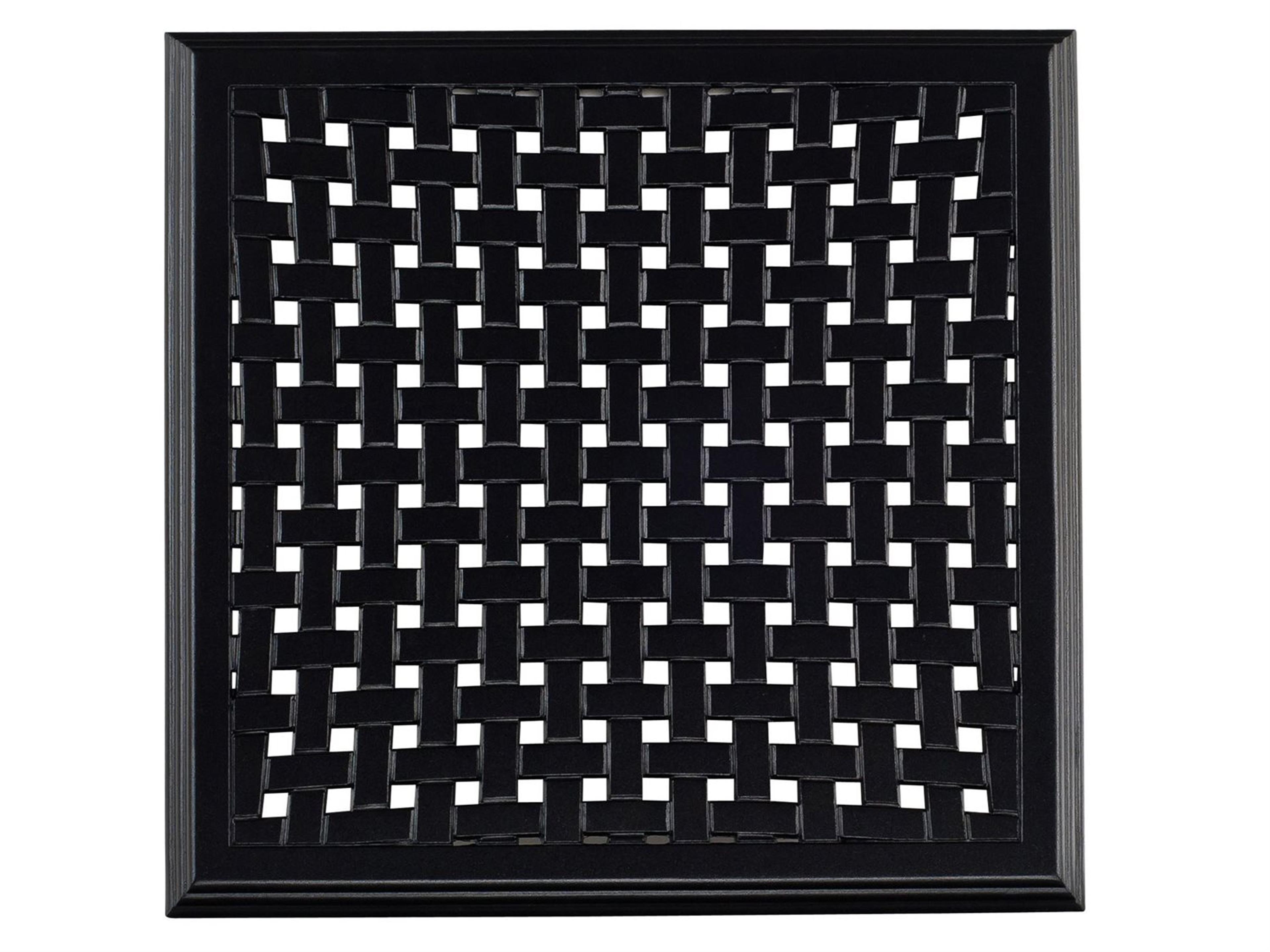 Cast Aluminum Thatch Square End Table Top