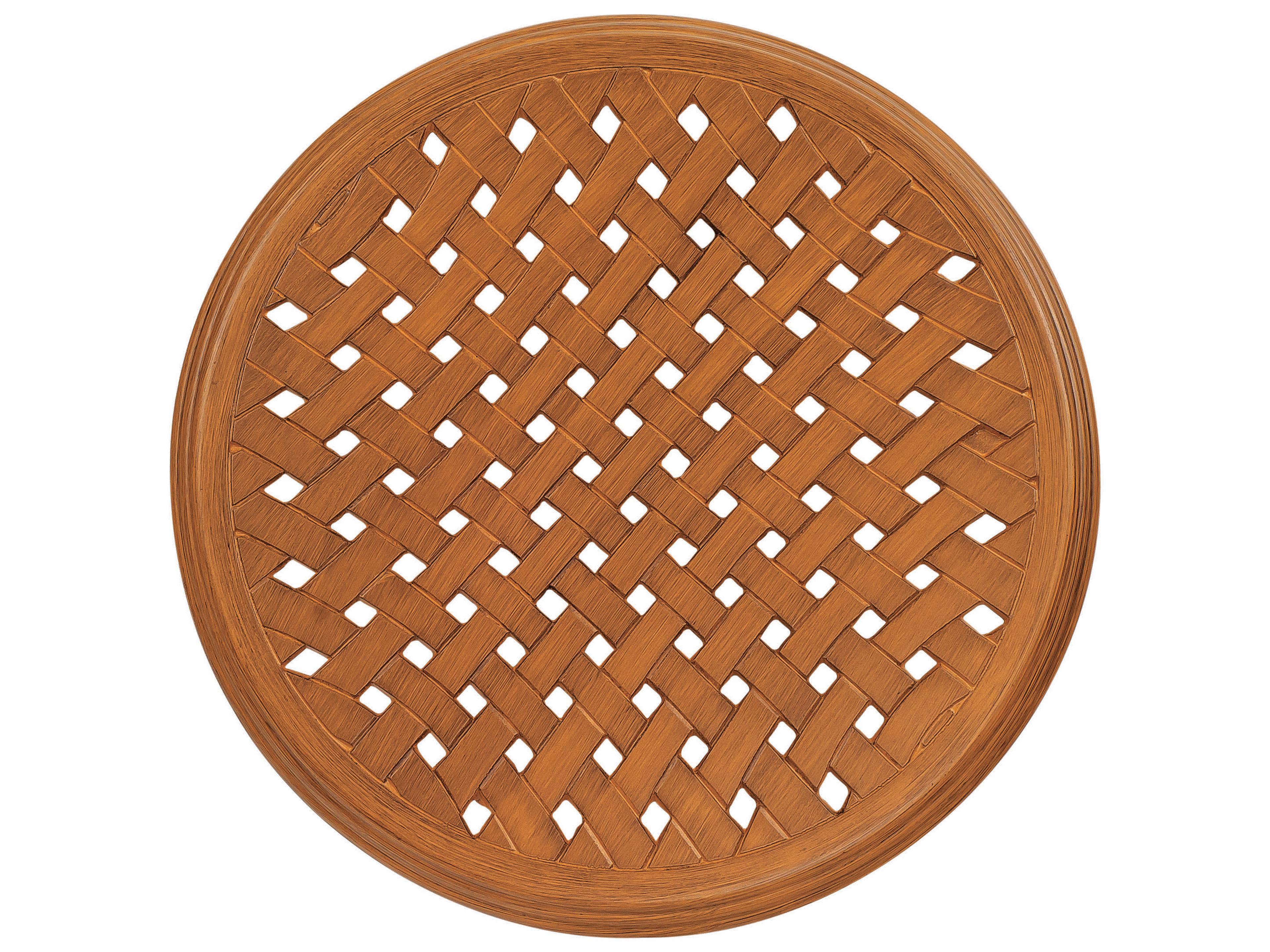 Woodard Solid Cast Aluminum Thatch Round Table Top