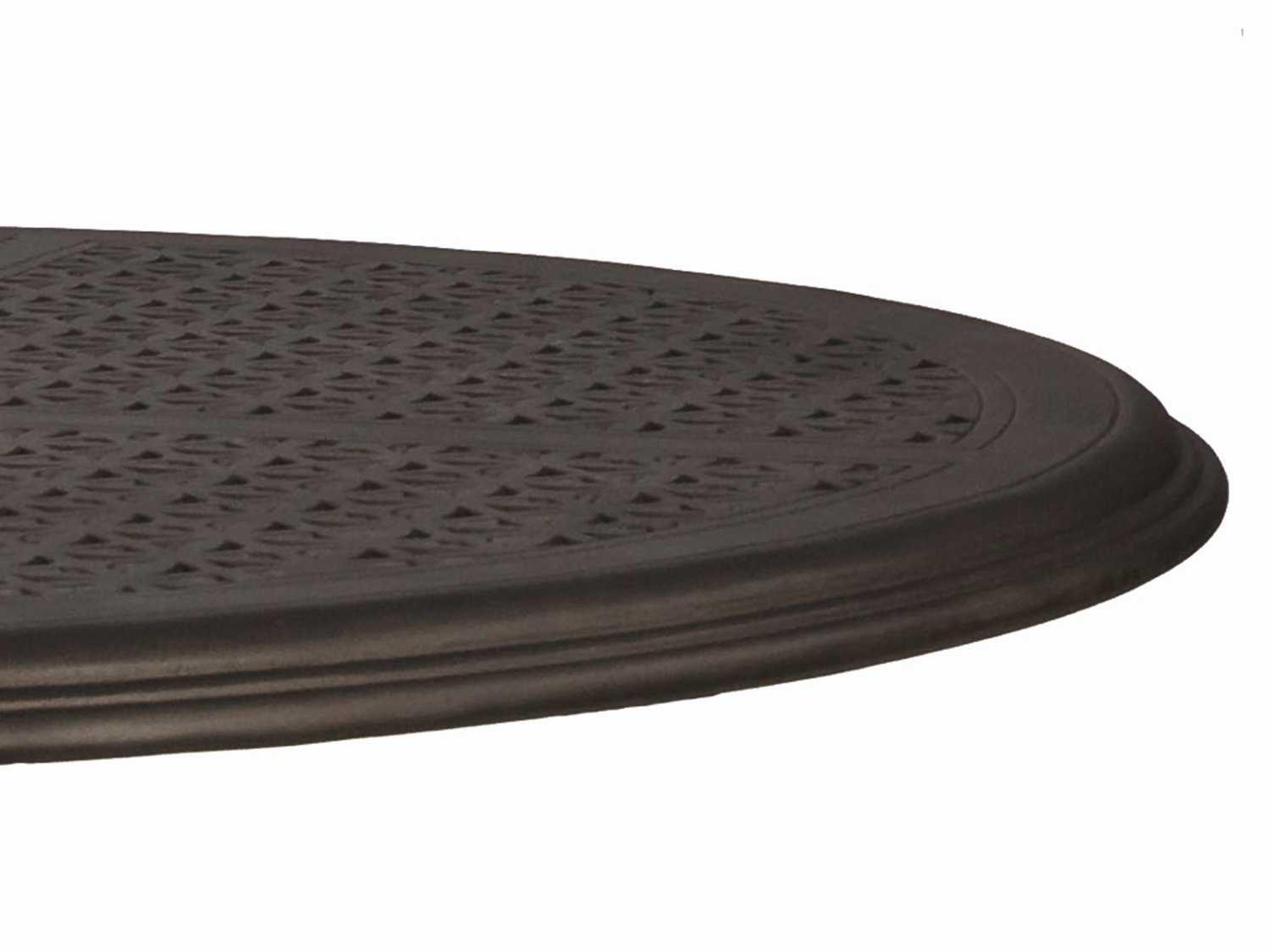 Woodard Cast Aluminum Hampton Oval Table Top with Umbrella Hole