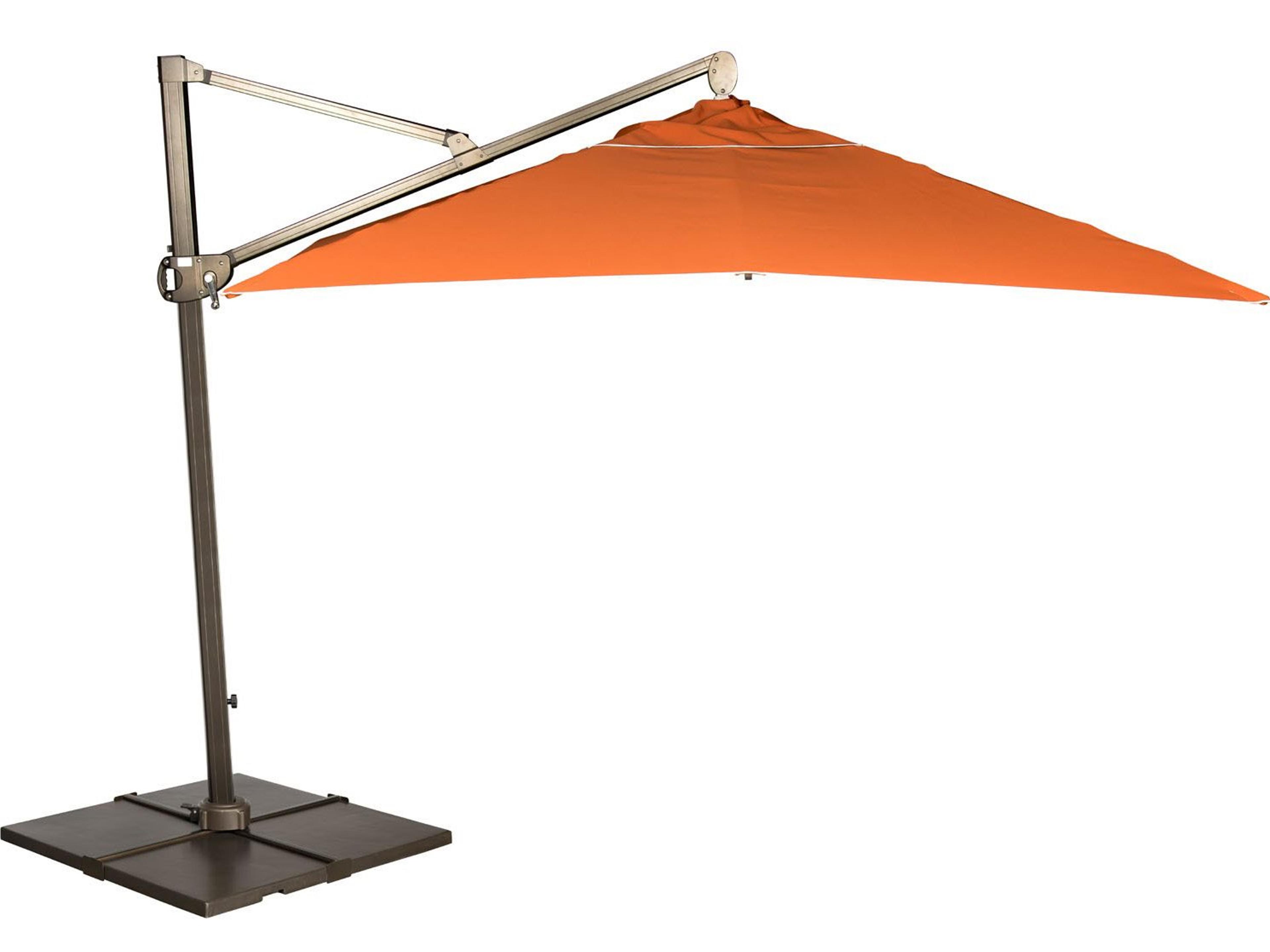 Aluminum 10 Foot Square Cantilever Patio Umbrella