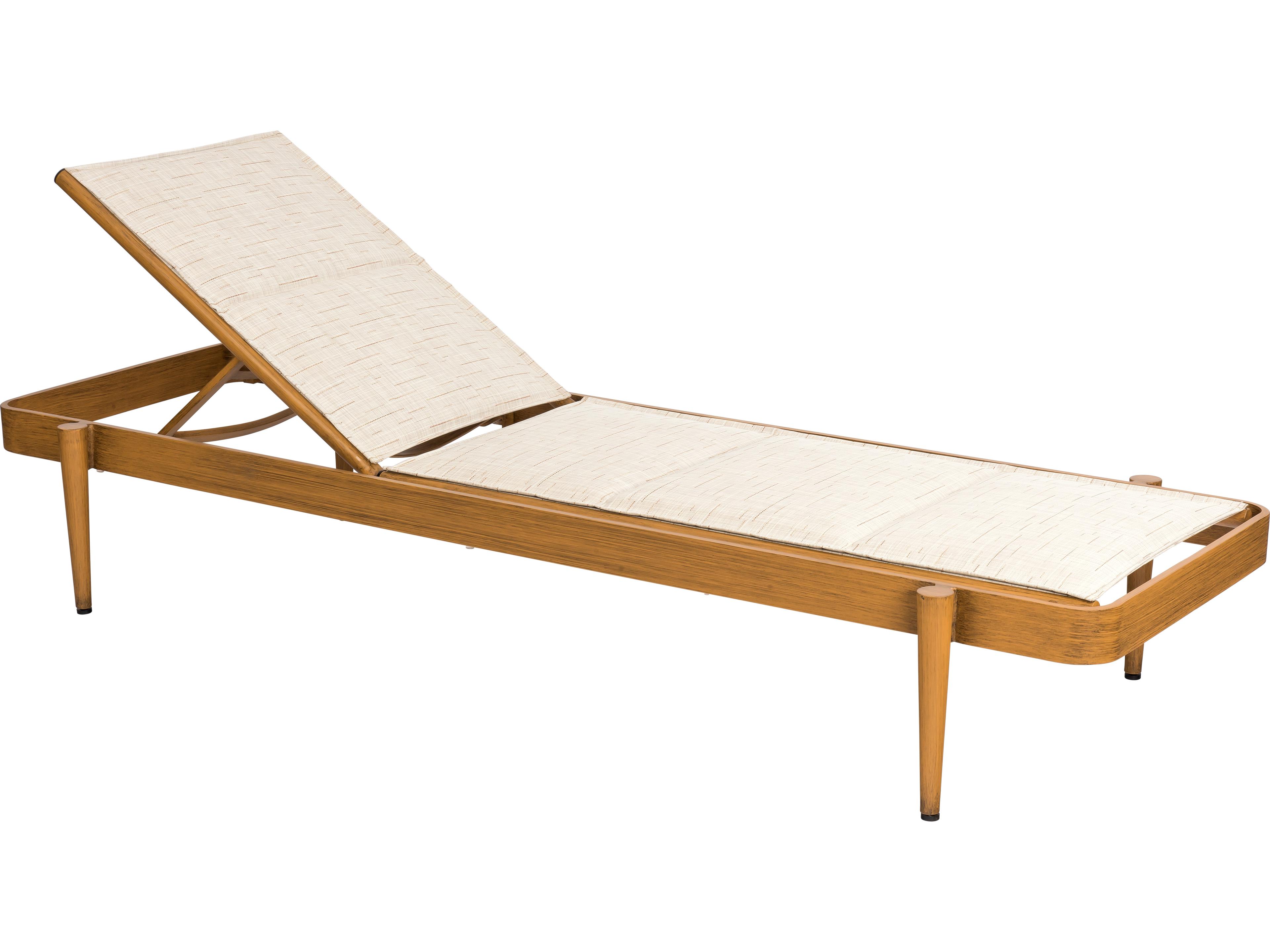 Daytona Padded Sling Aluminum Stackable Outdoor Patio Chaise Lounge