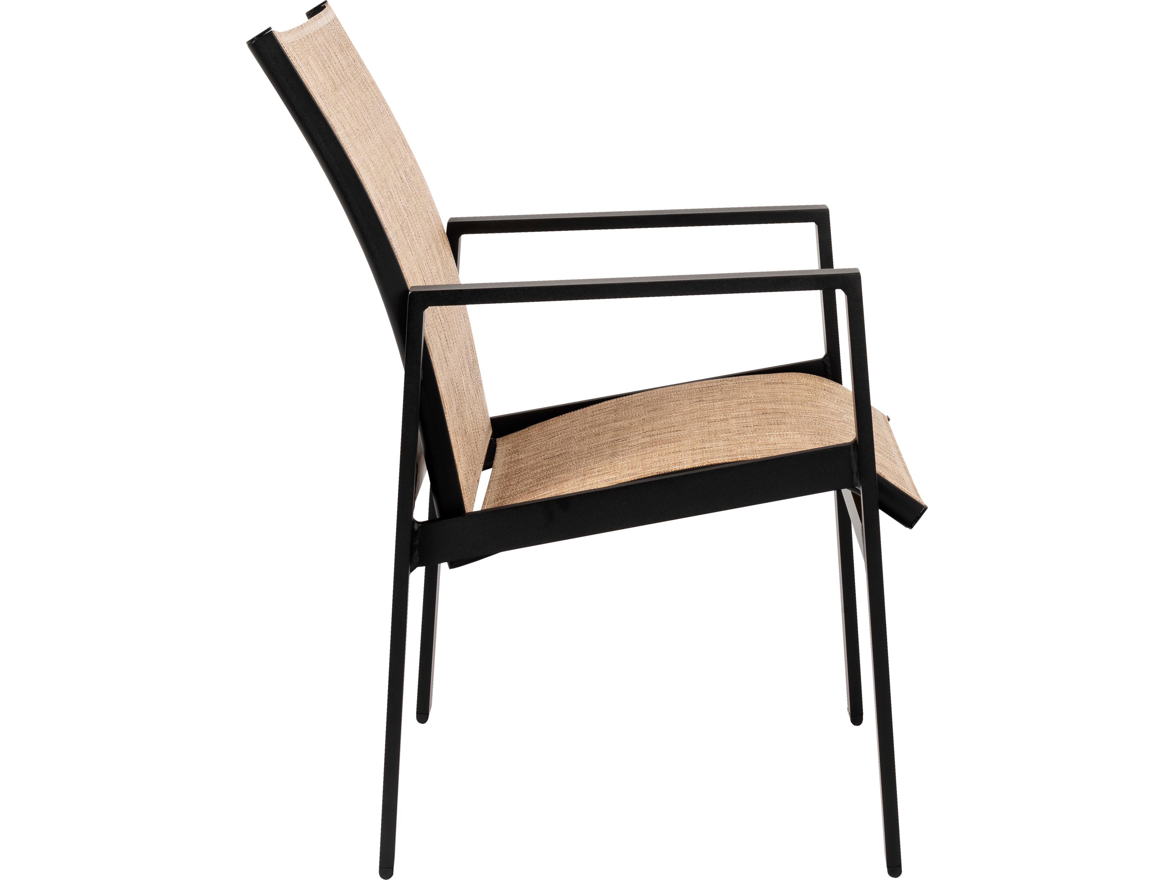 Woodard Hudson Sling Aluminum Outdoor Dining Arm Chair