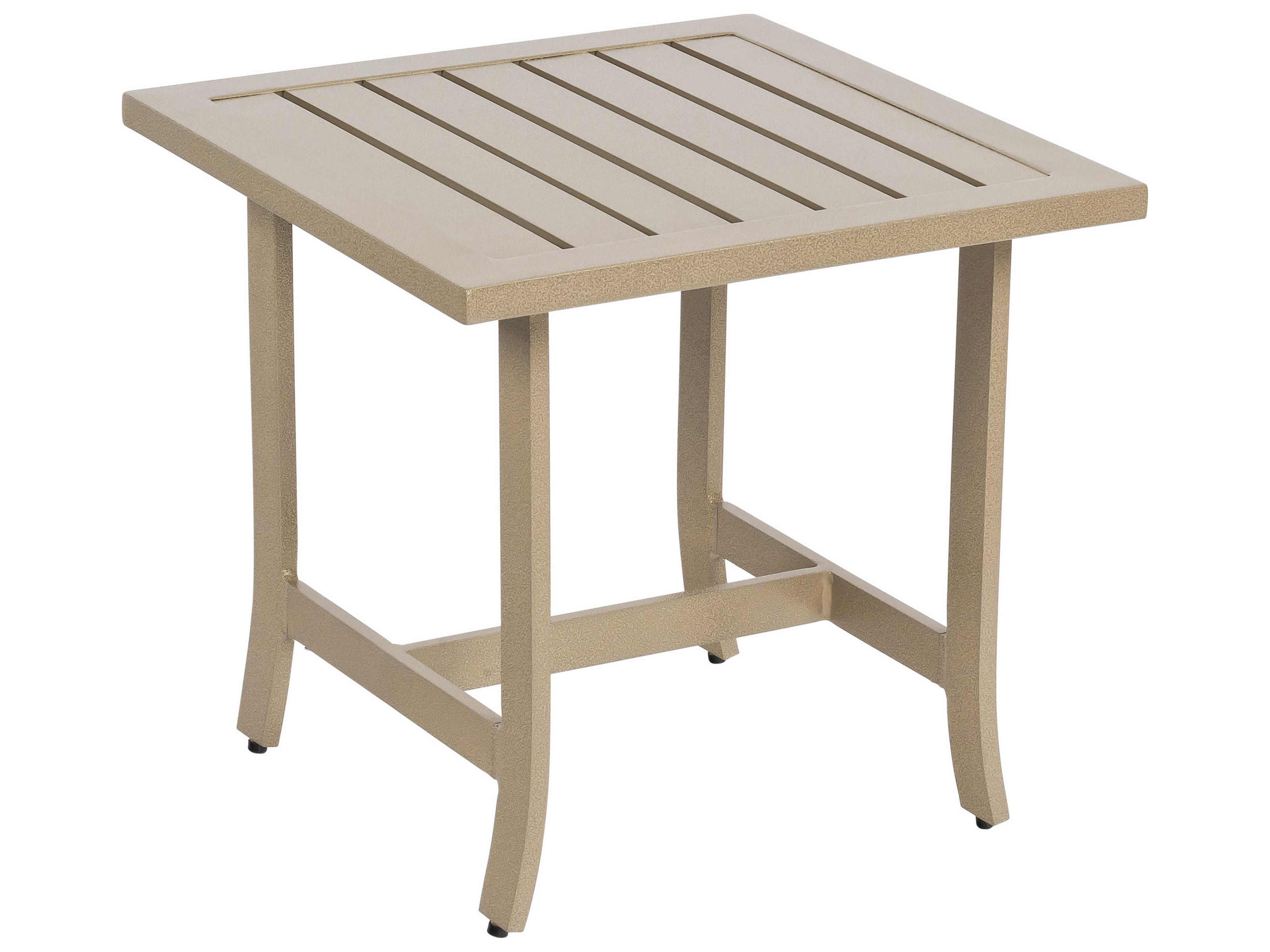 Woodard Seal Cove Aluminum Square Outdoor End Table