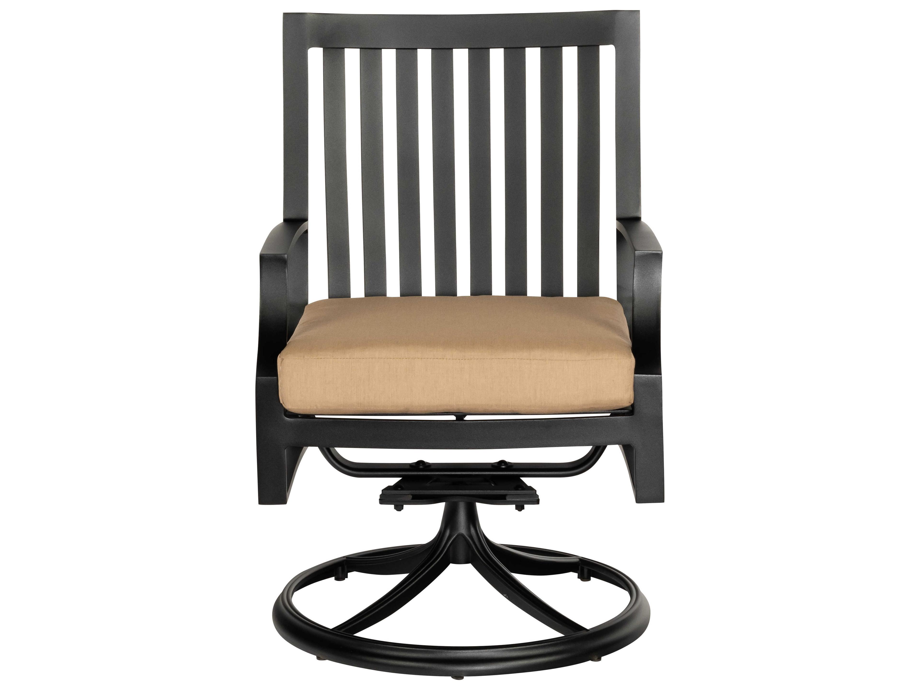 Woodard Seal Cove Aluminum Swivel Outdoor Patio Dining Arm Chair