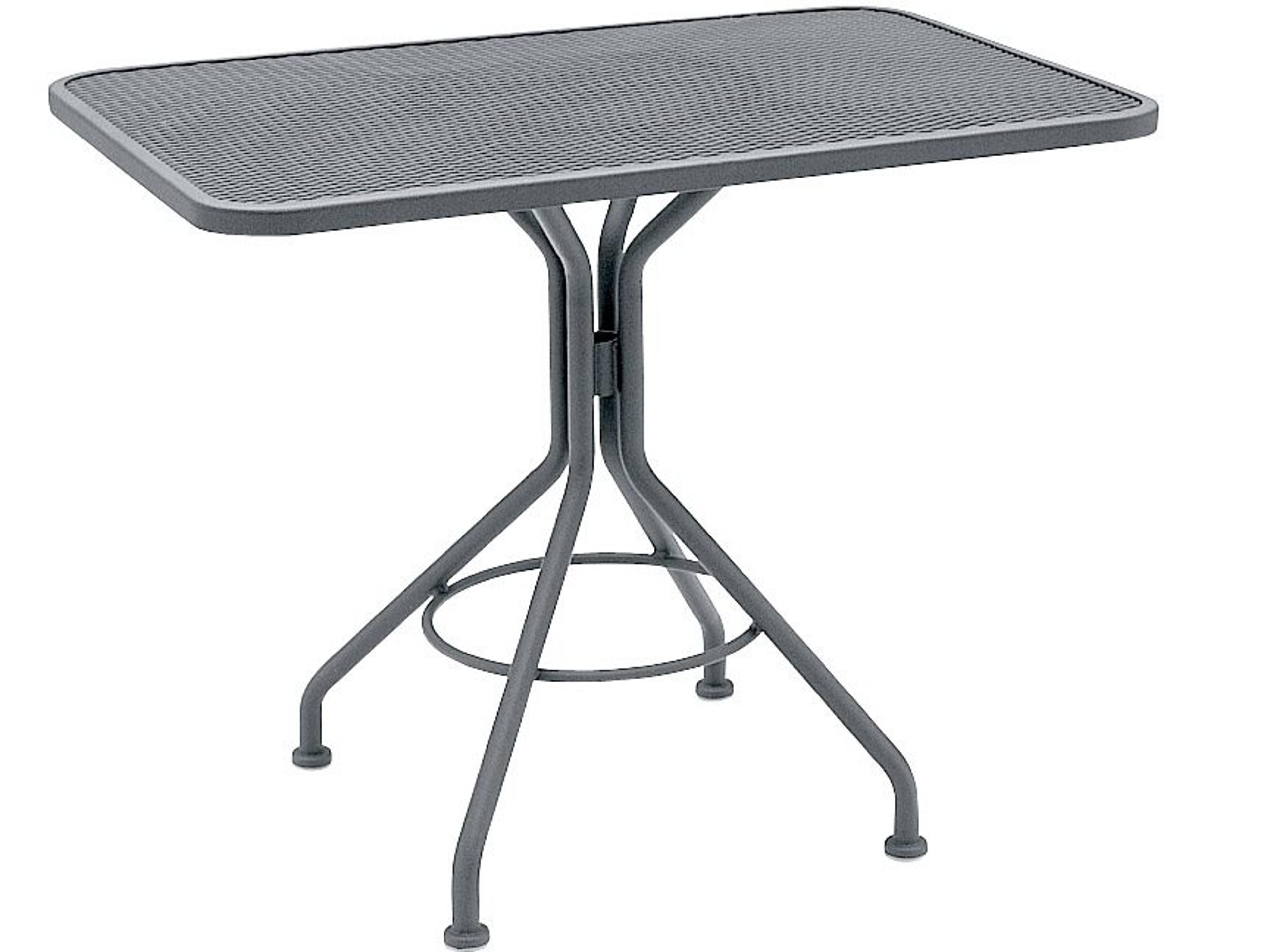 Wrought Iron Mesh Square Outdoor Patio Bistro Table