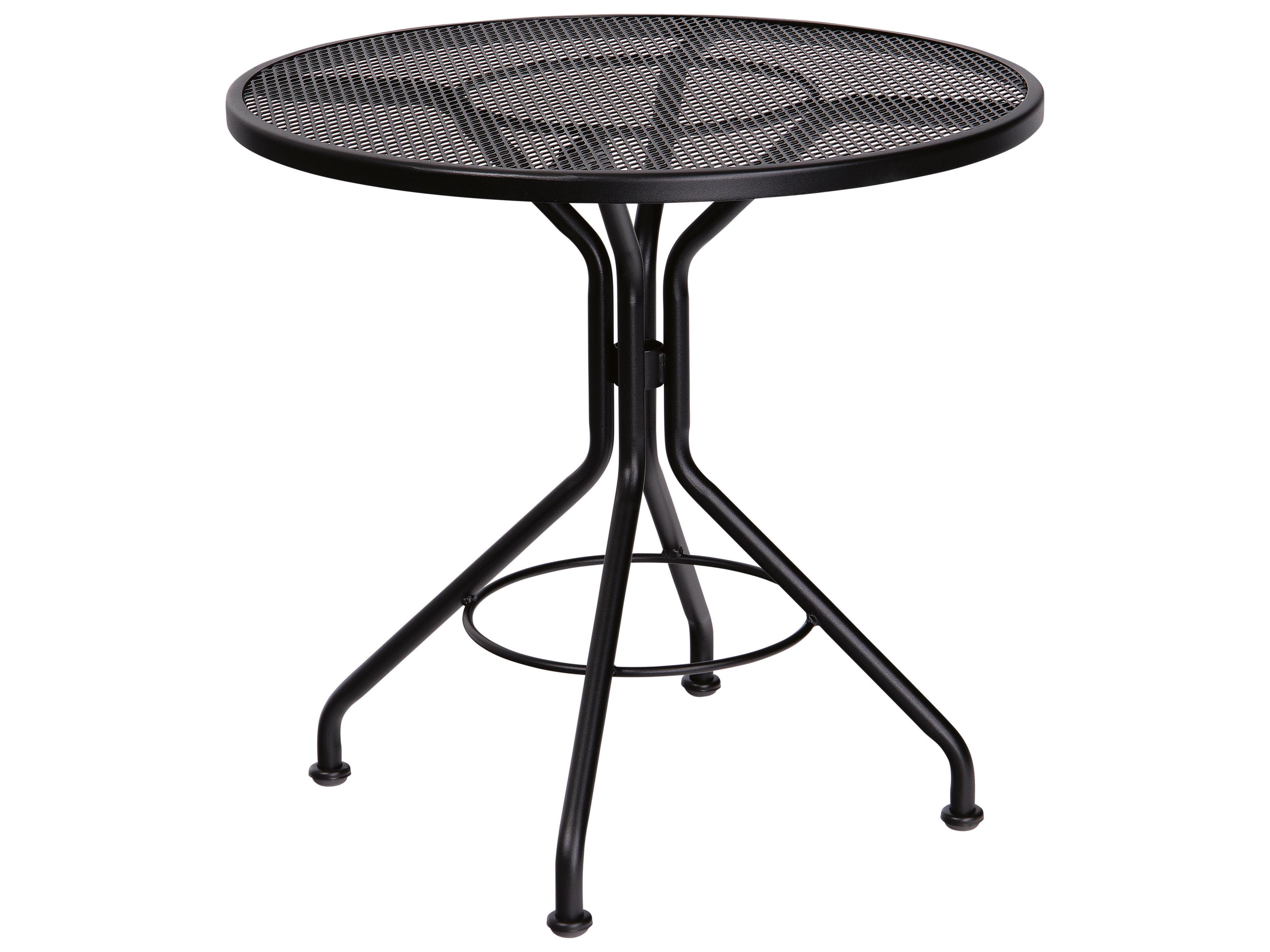 Woodard Wrought Iron Mesh Round Outdoor Bistro Table