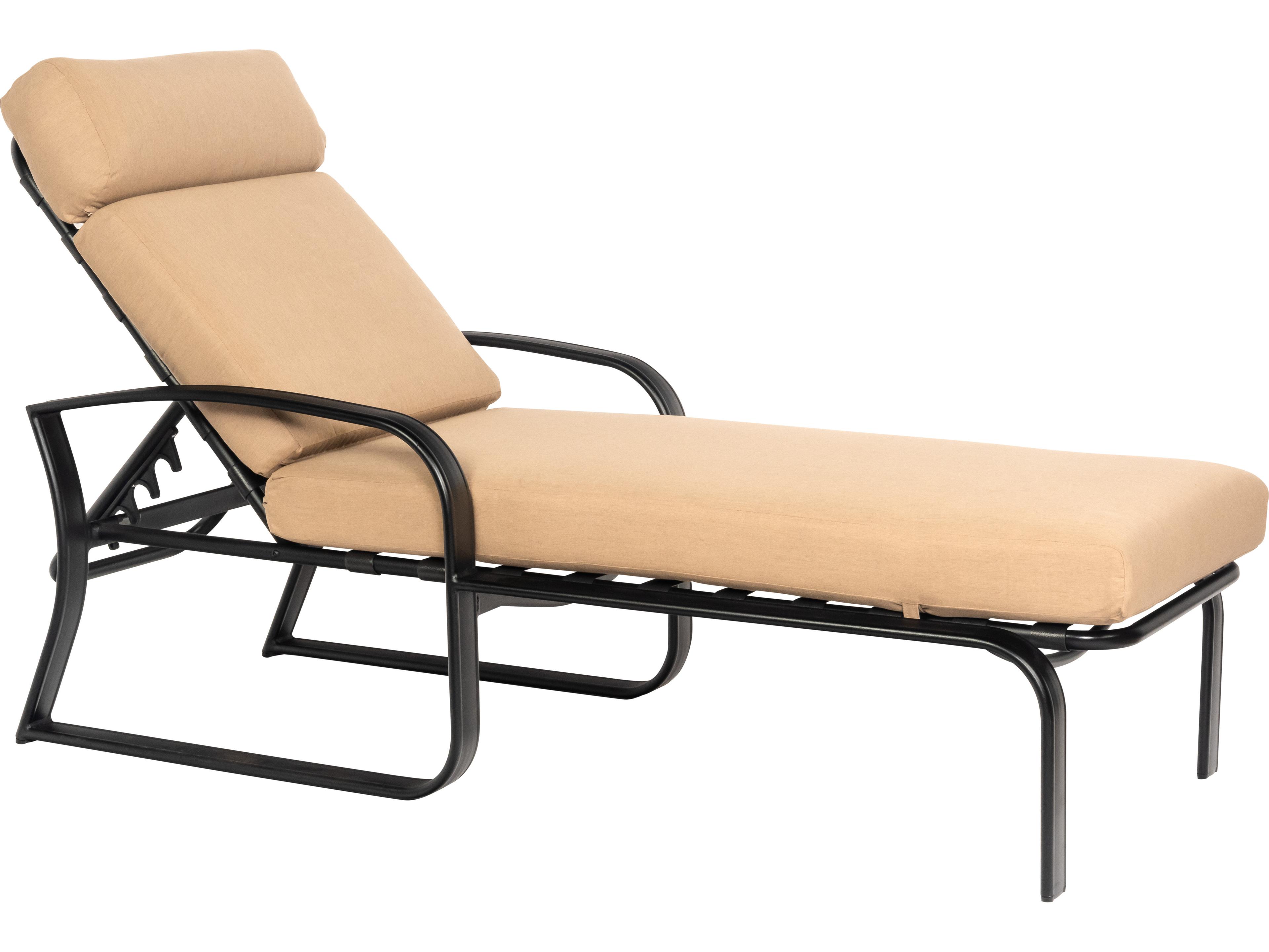 Woodard Cayman Isle Cushion Aluminum Adjustable Patio Chaise Lounge
