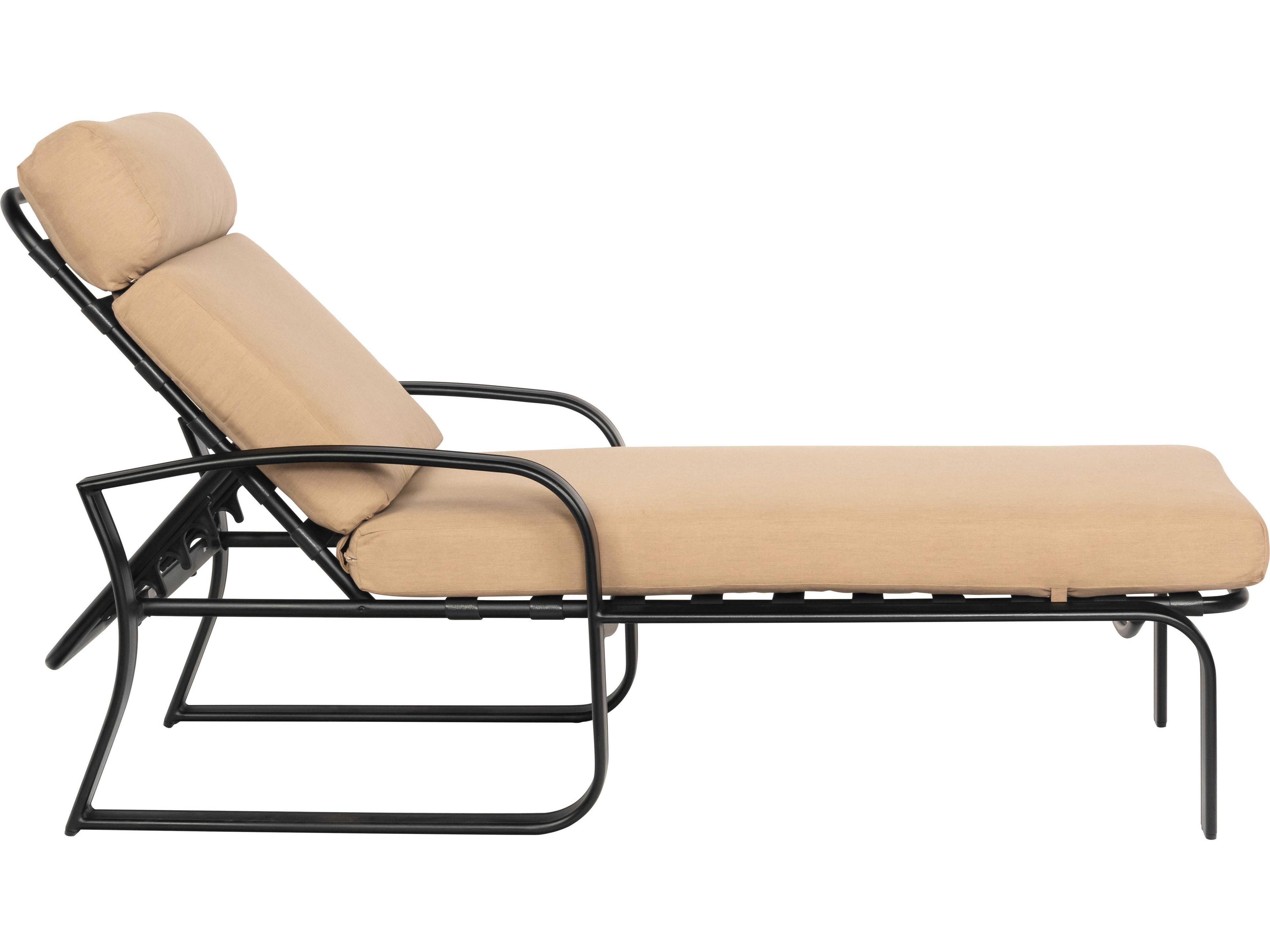 Woodard Cayman Isle Cushion Aluminum Adjustable Patio Chaise Lounge