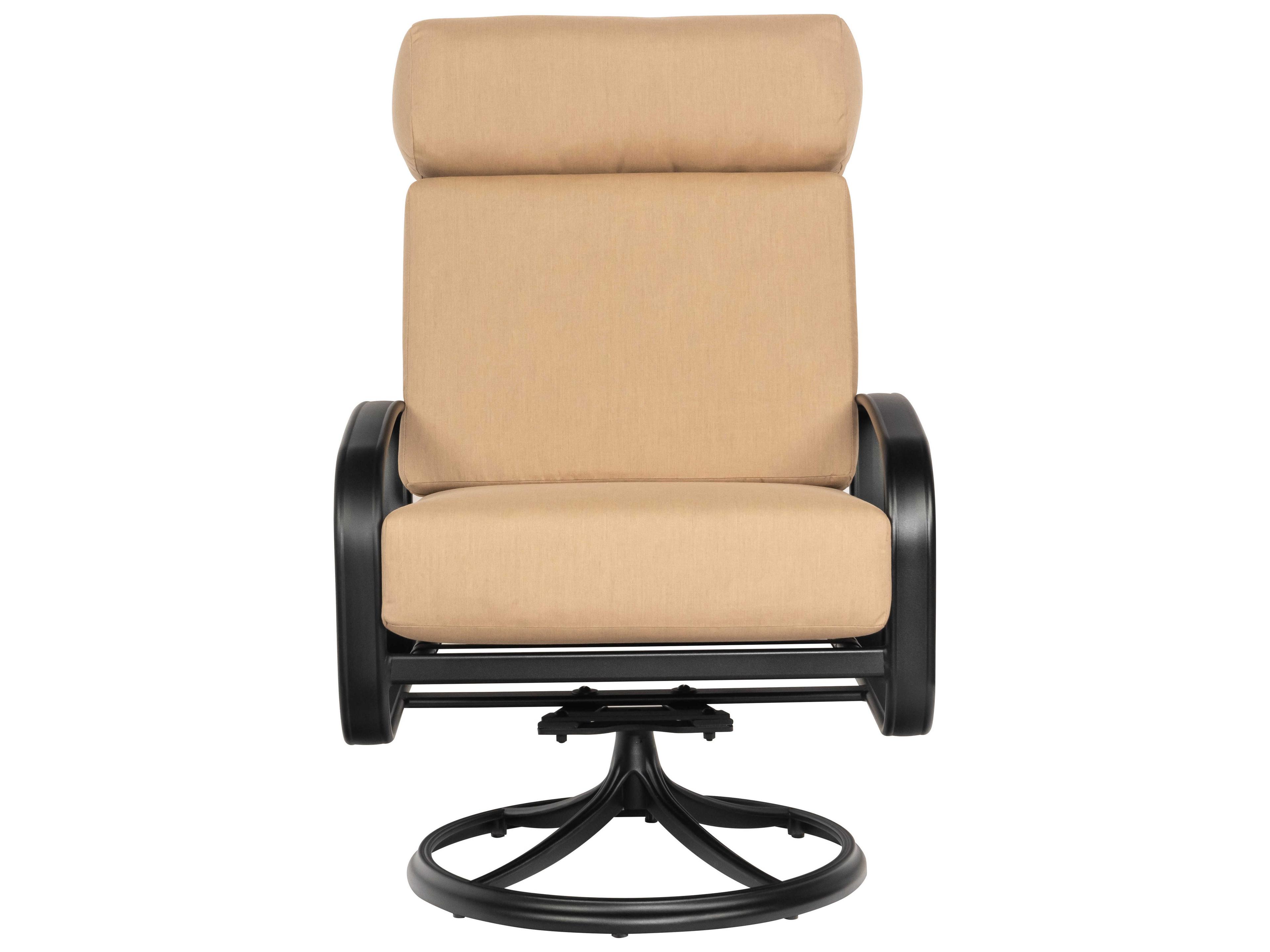 Woodard Cayman Isle Cushion Aluminum Swivel Rocker Outdoor Lounge Chair