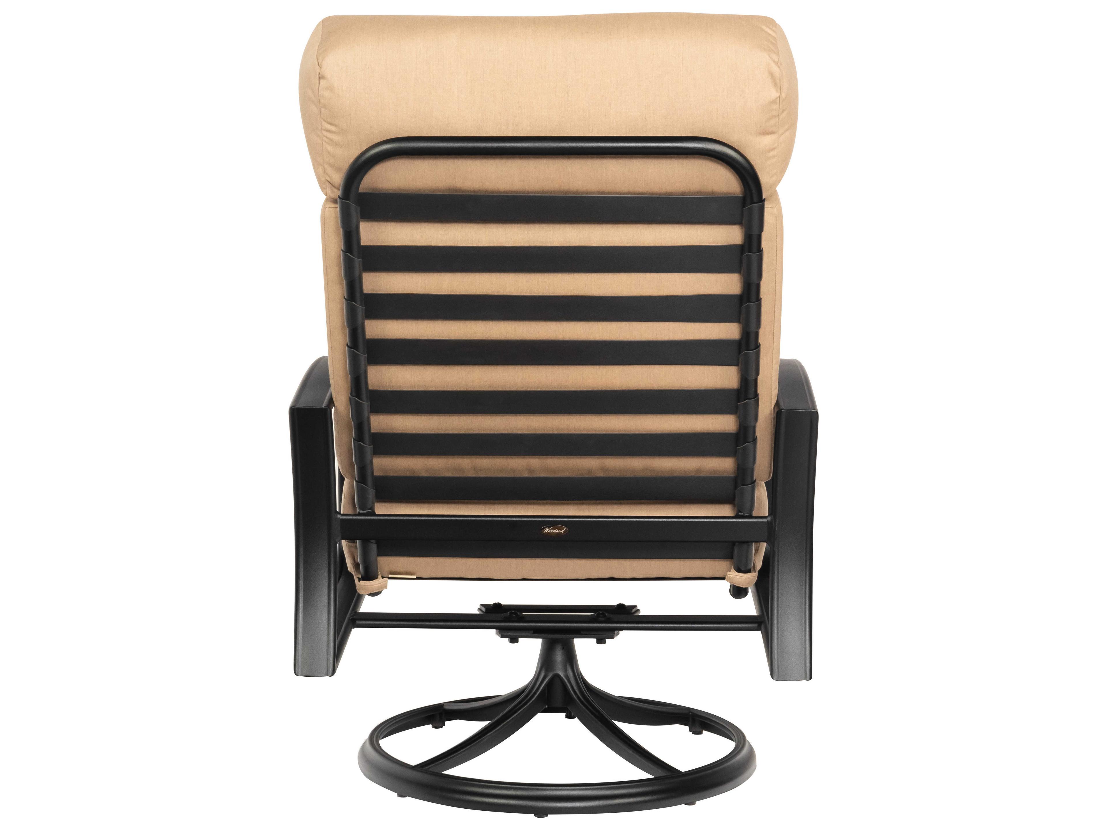 Woodard Cayman Isle Cushion Aluminum Swivel Rocker Outdoor Lounge Chair