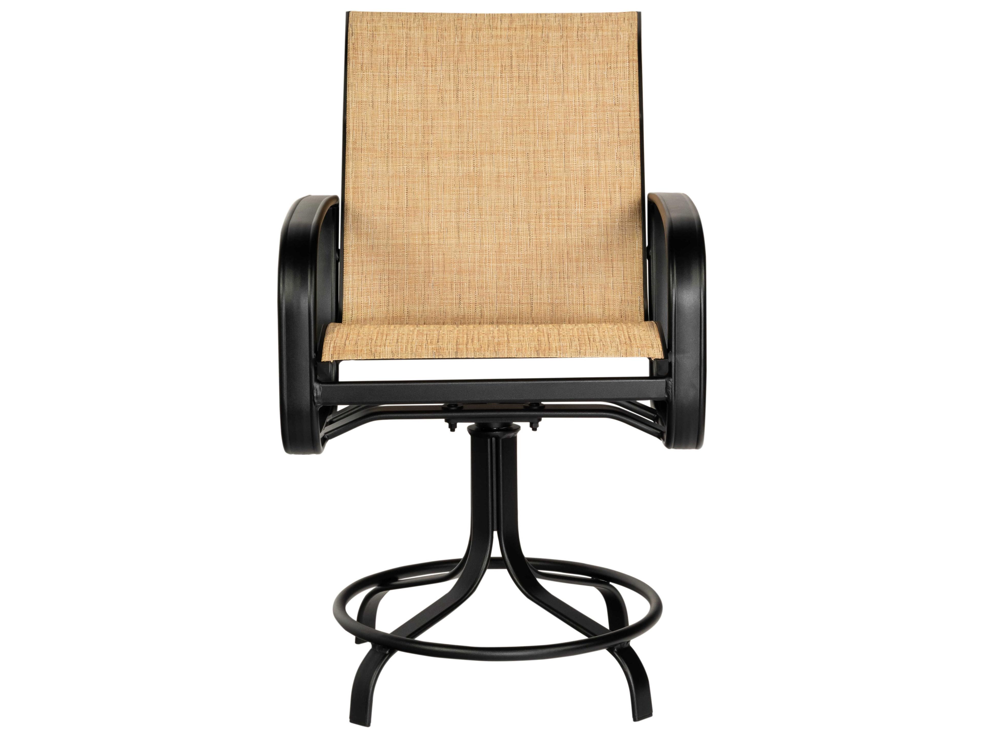 Woodard Cayman Isle Sling Aluminum Swivel Outdoor Patio Counter Stool