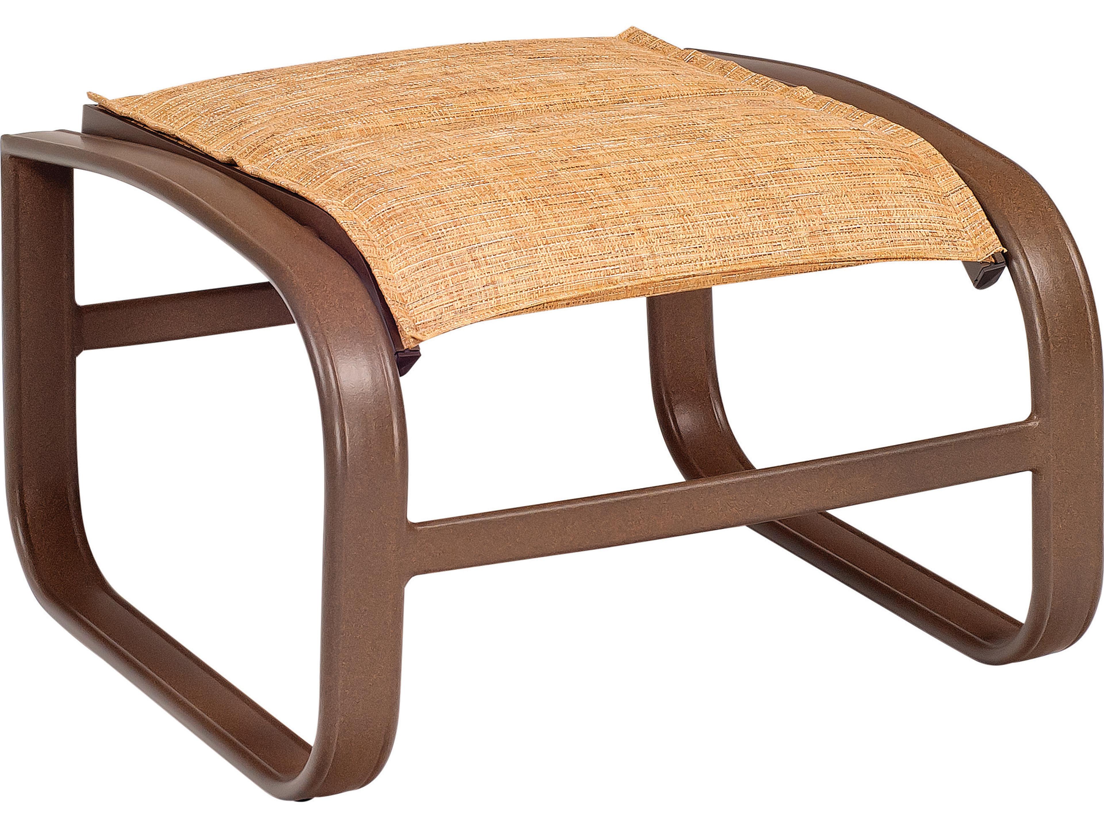 Cayman Isle Padded Sling Aluminum Outdoor Patio Ottoman