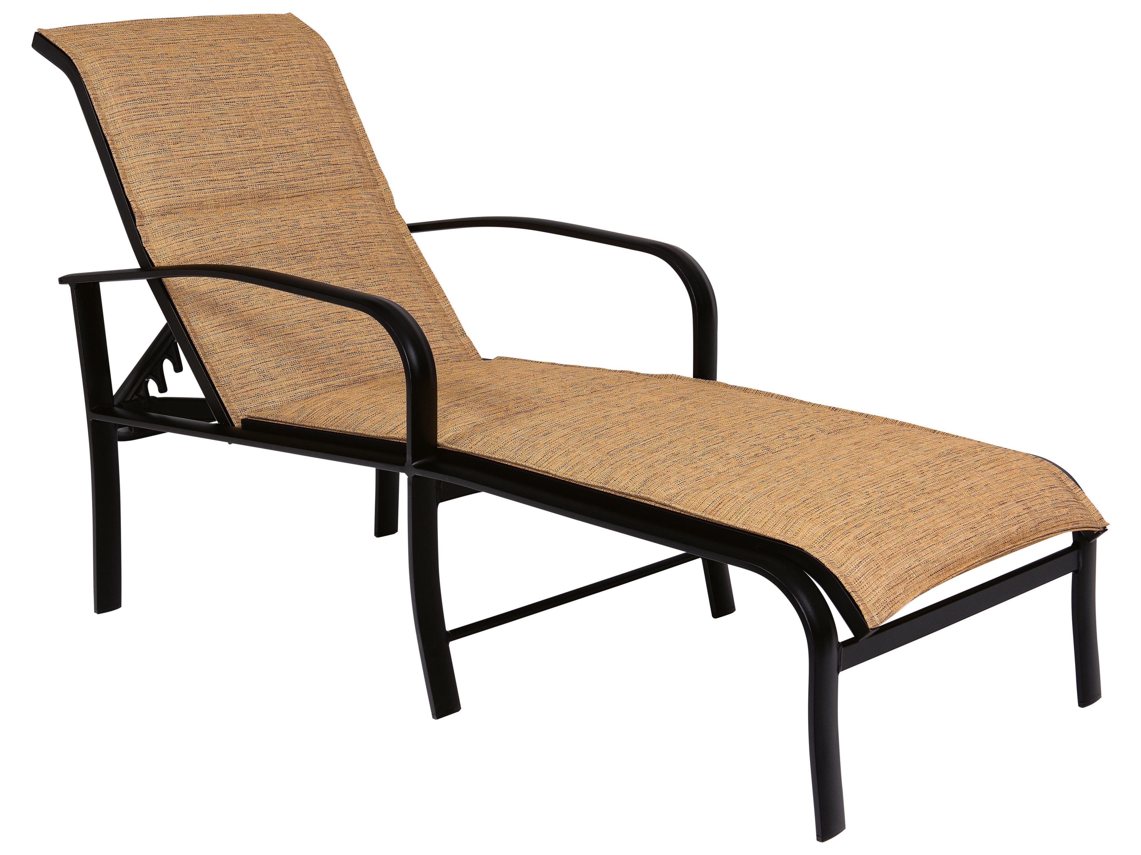 Fremont Padded Sling Aluminum Adjustable Outdoor Chaise Lounge