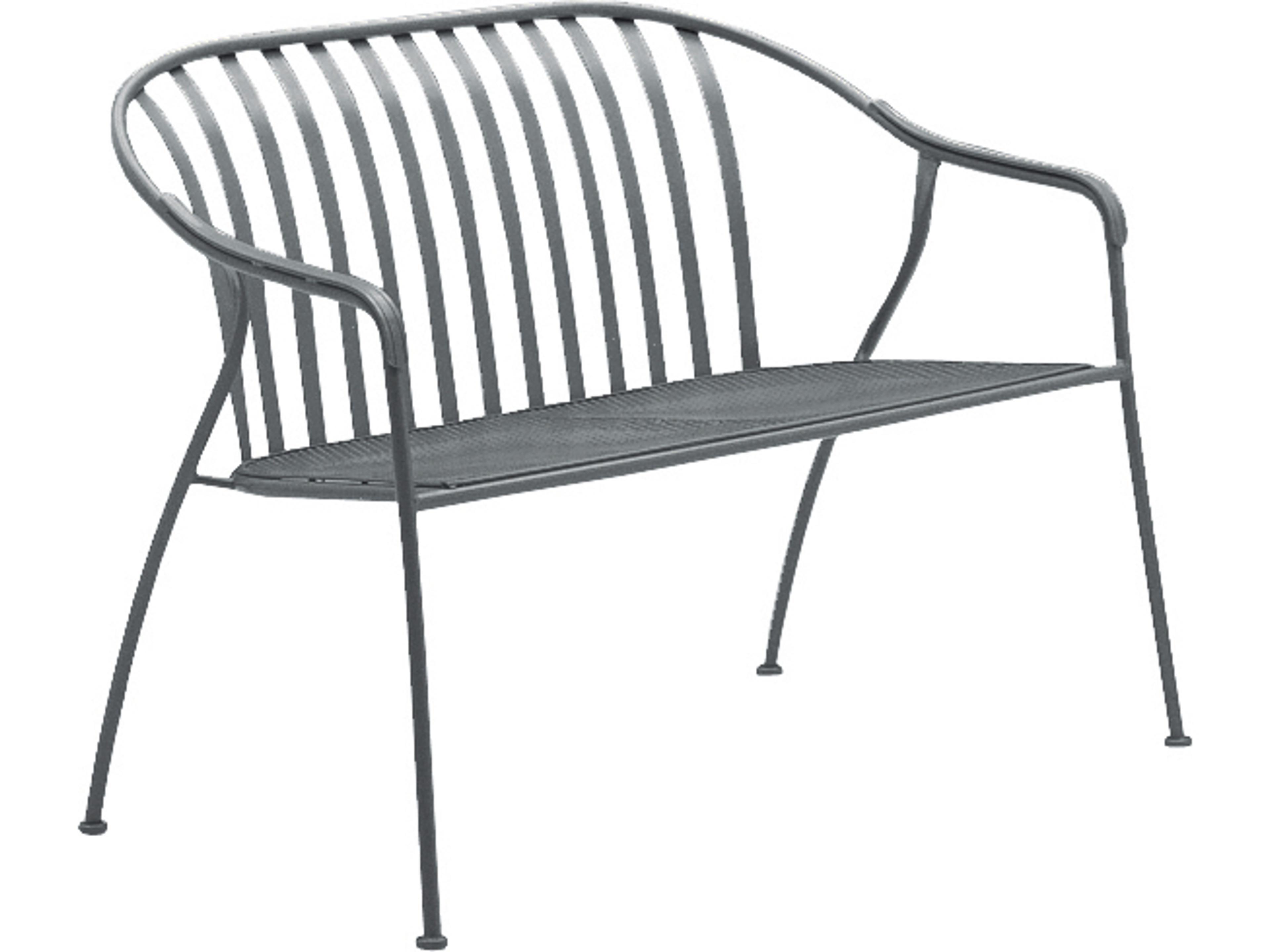 Valencia Wrought Iron Stackable Barrel Outdoor Patio Loveseat