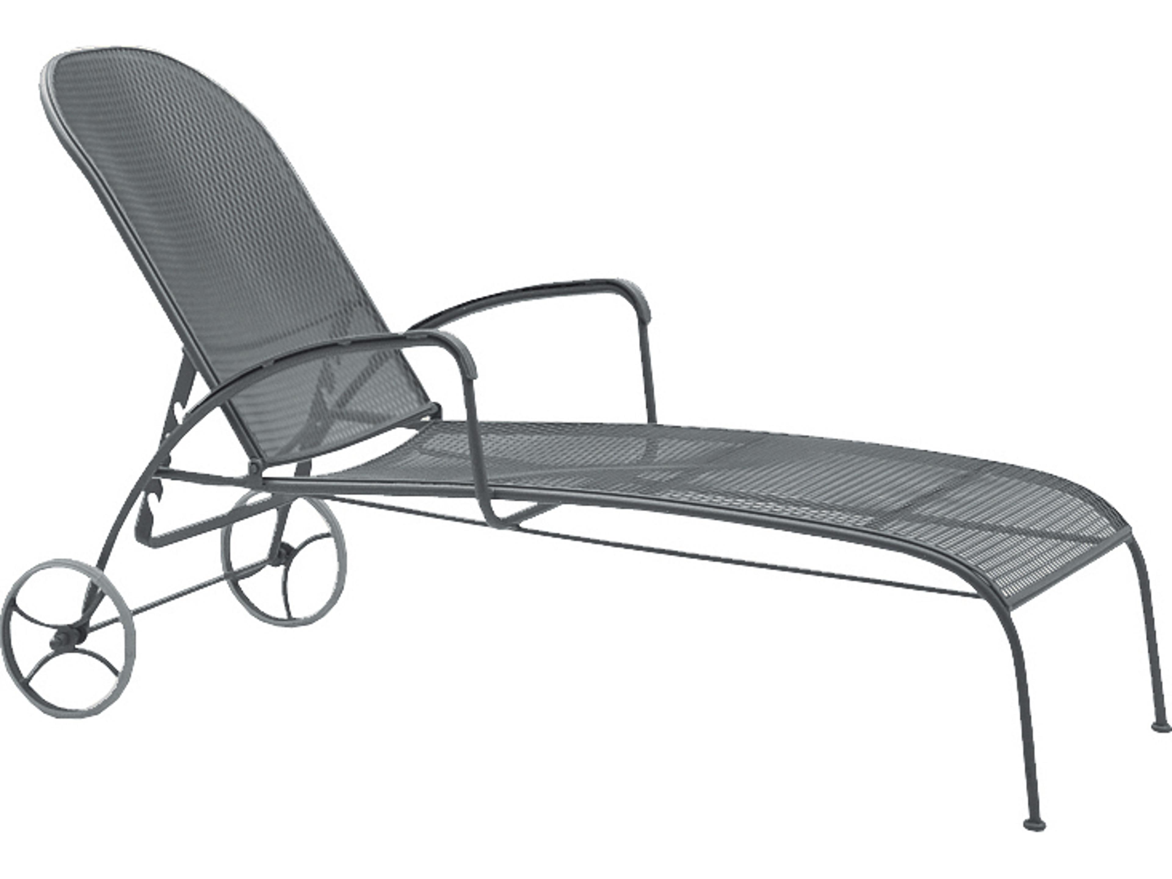 Valencia Wrought Iron Adjustable Outdoor Patio Chaise Lounge