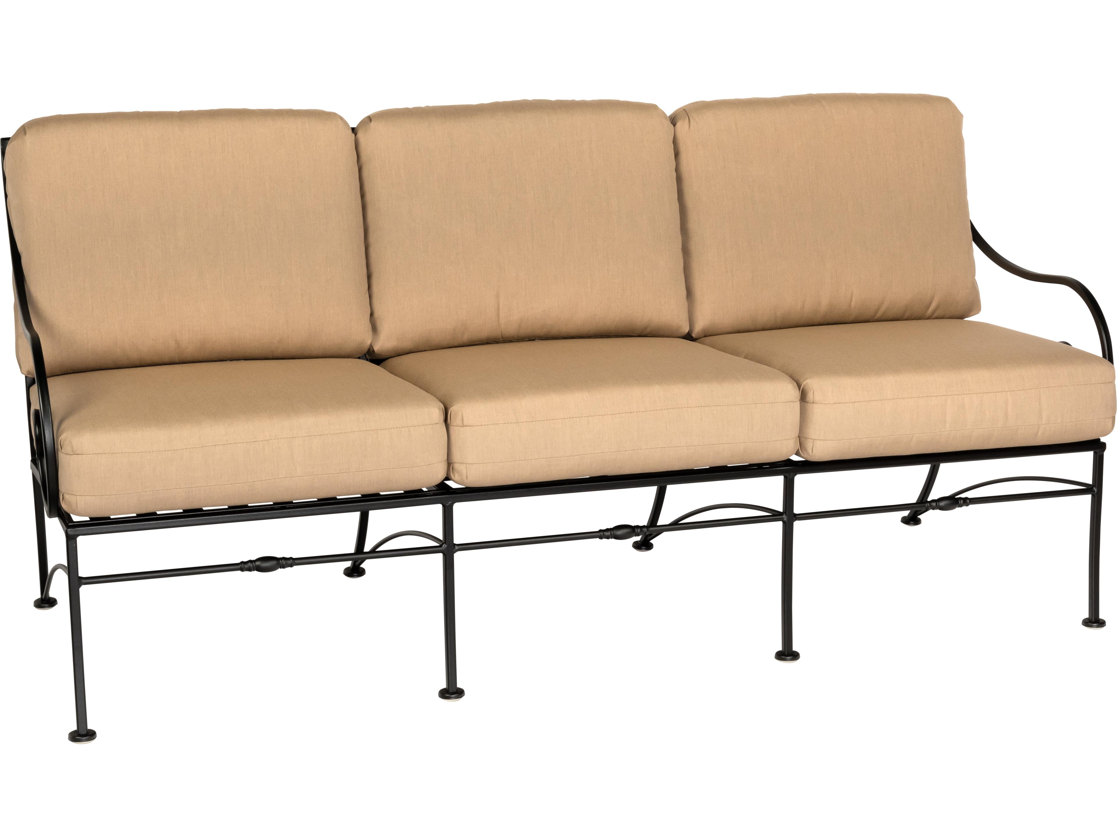 Woodard Sheffield Cushion Wrought Iron Outdoor Sofa