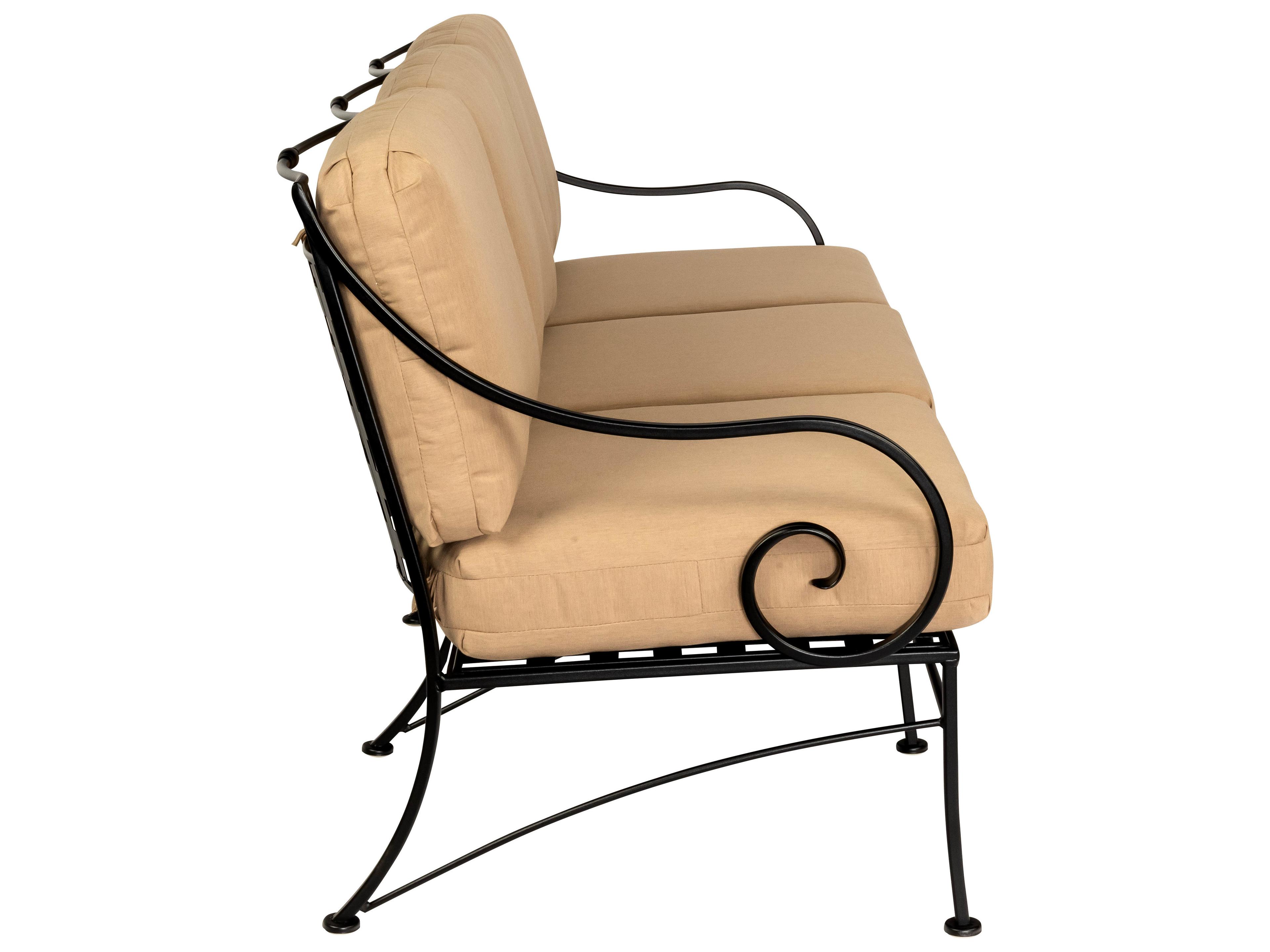 Woodard Sheffield Cushion Wrought Iron Outdoor Sofa