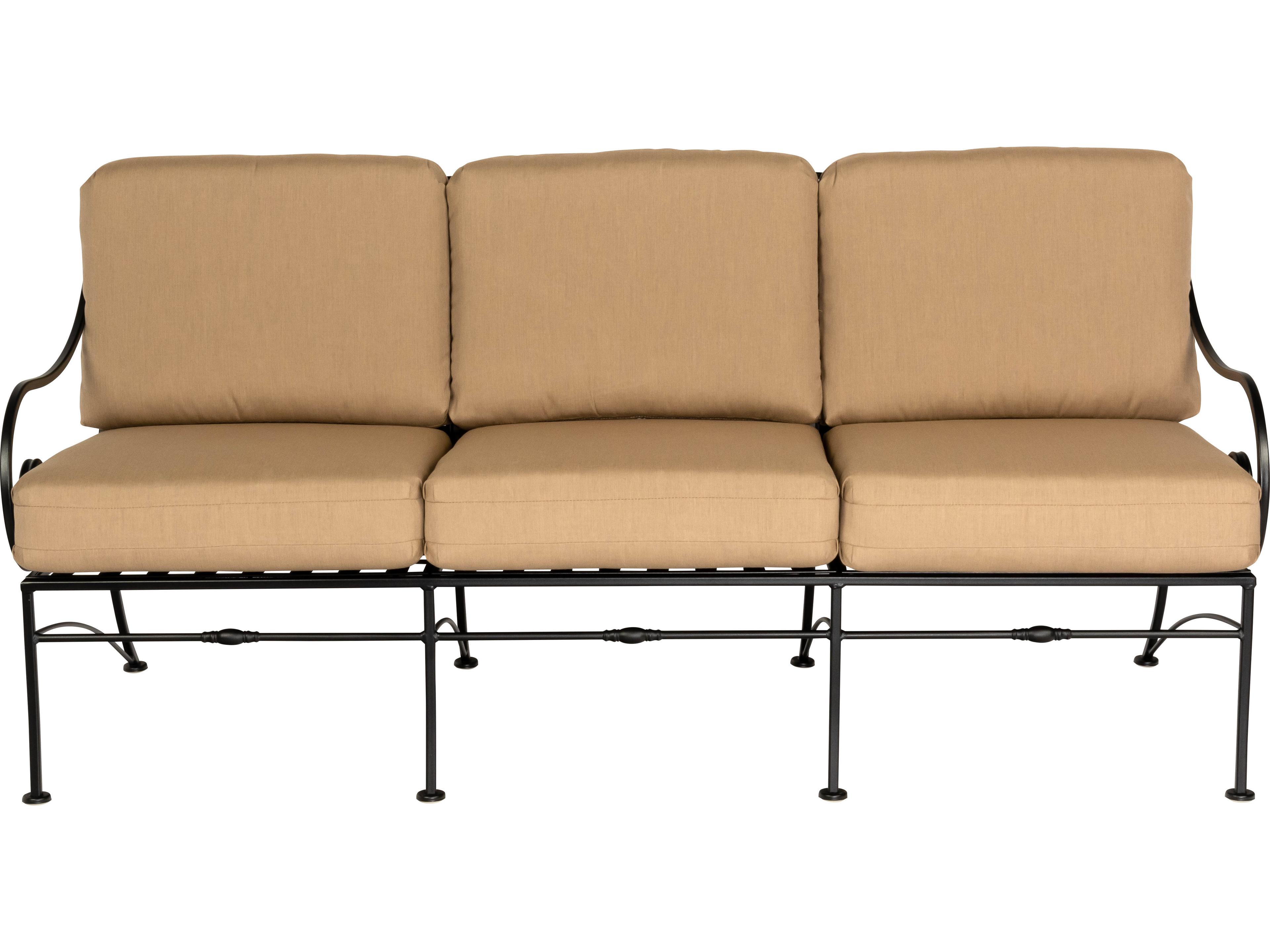 Woodard Sheffield Cushion Wrought Iron Outdoor Sofa
