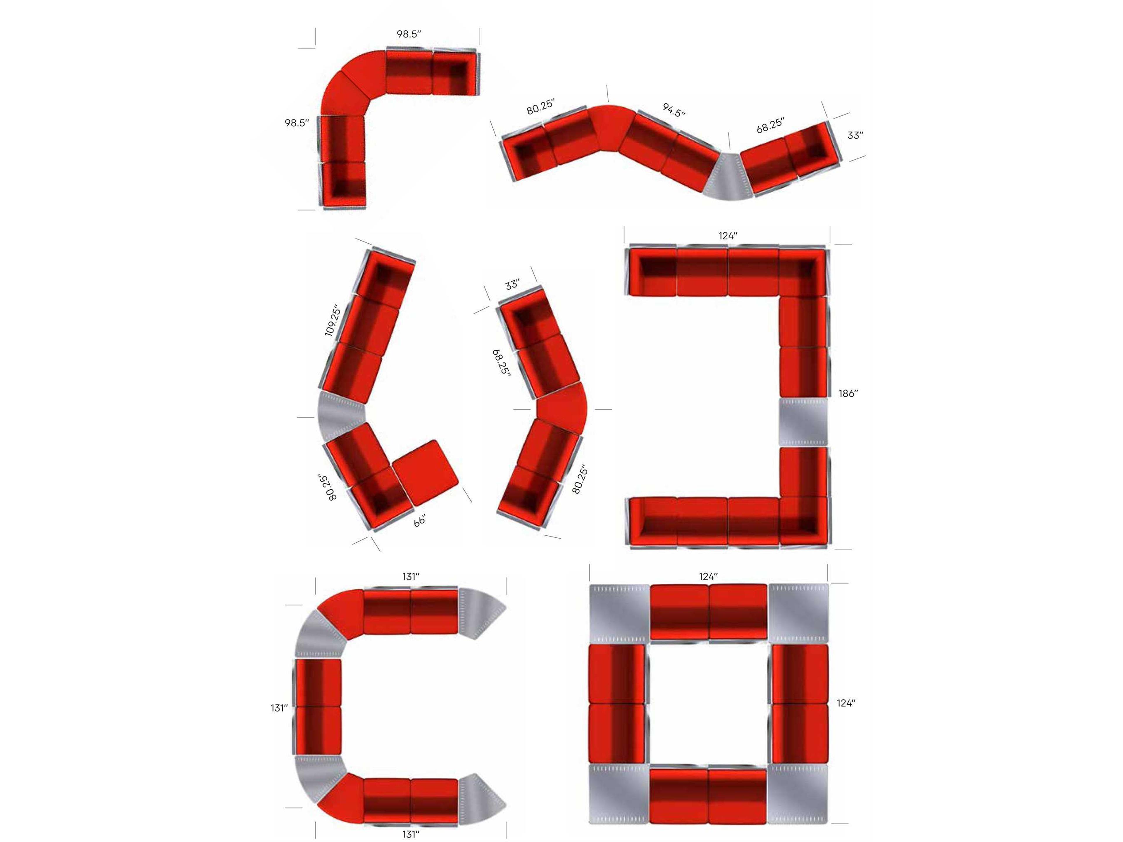 Woodard Metropolis Cushion Aluminum Sectional Square Outdoor Ottoman