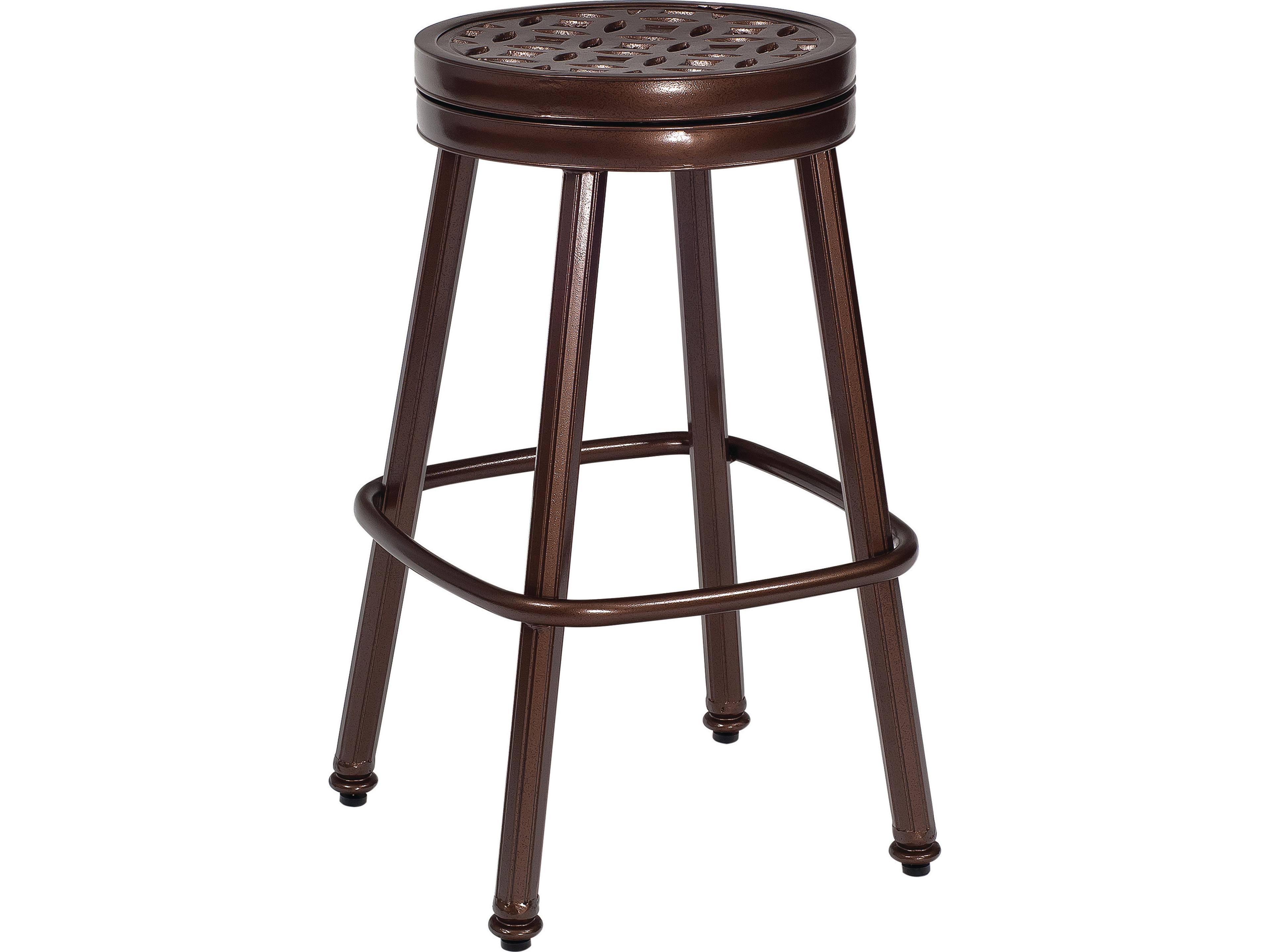 Casa Cast Aluminum Round Swivel Patio Bar Stool