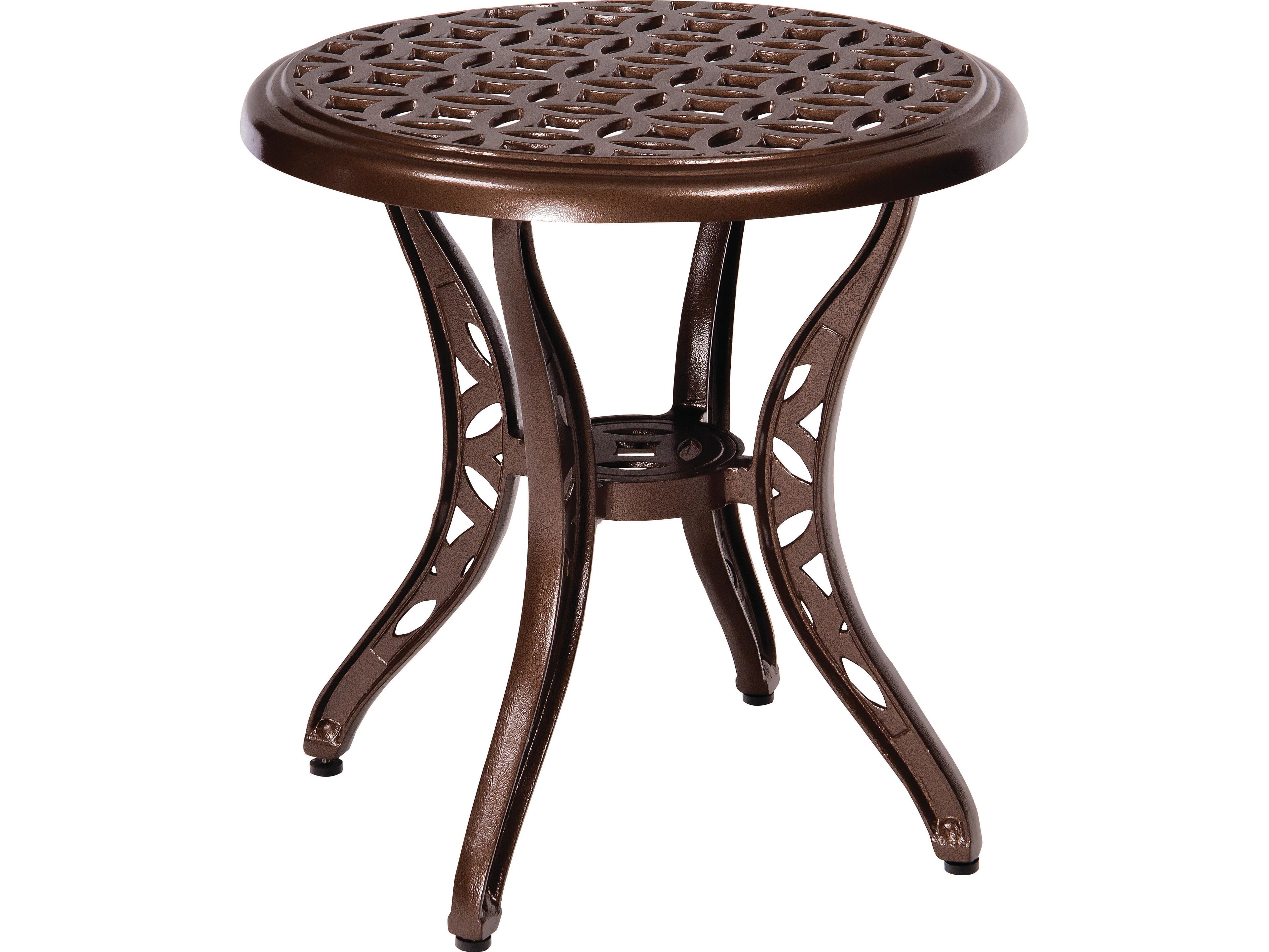 Casa Cast Aluminum Round Patio End Table