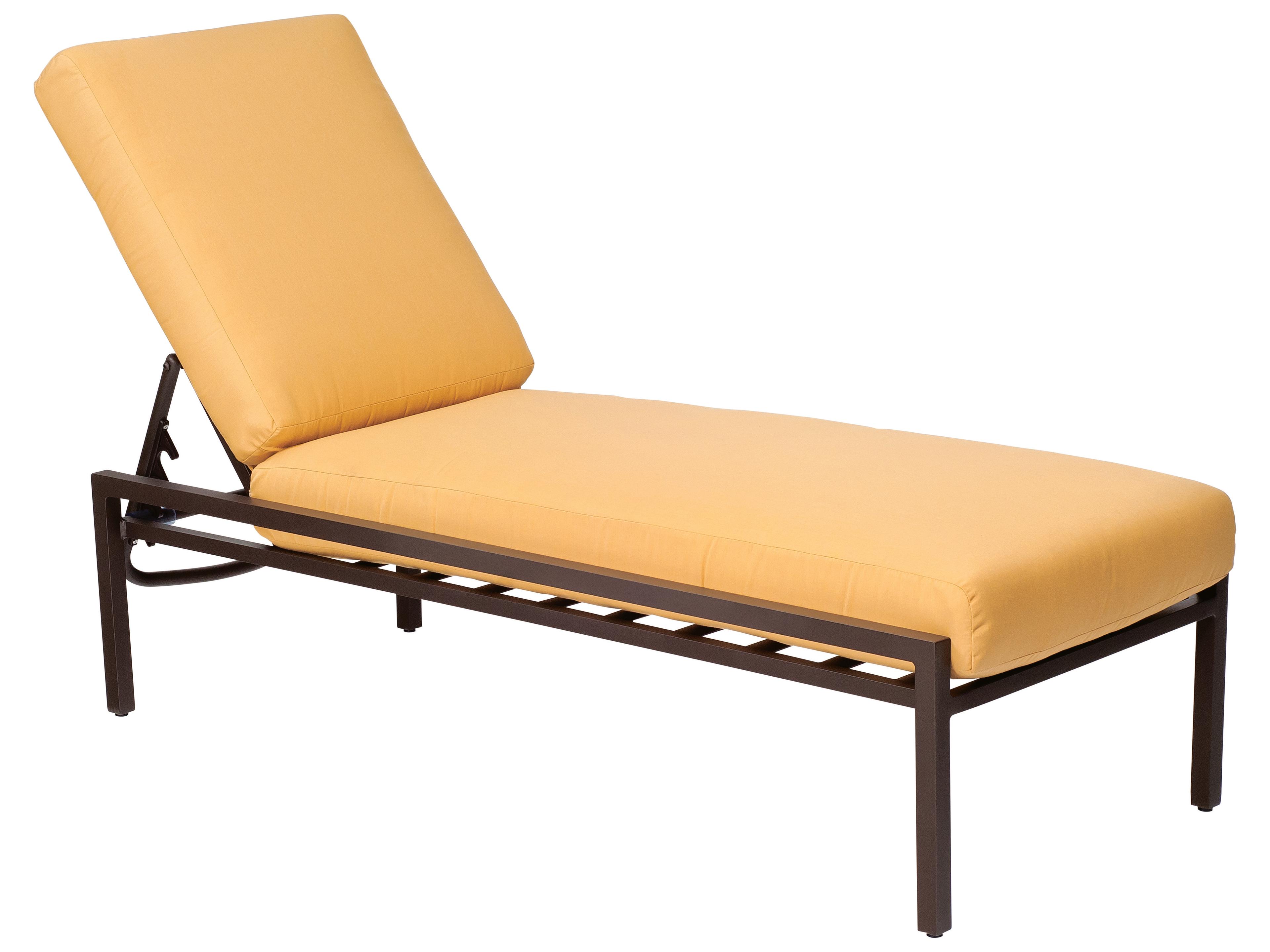 Woodard Salona Cushion By Joe Ruggiero Aluminum Adjustable Outdoor Patio Chaise Lounge
