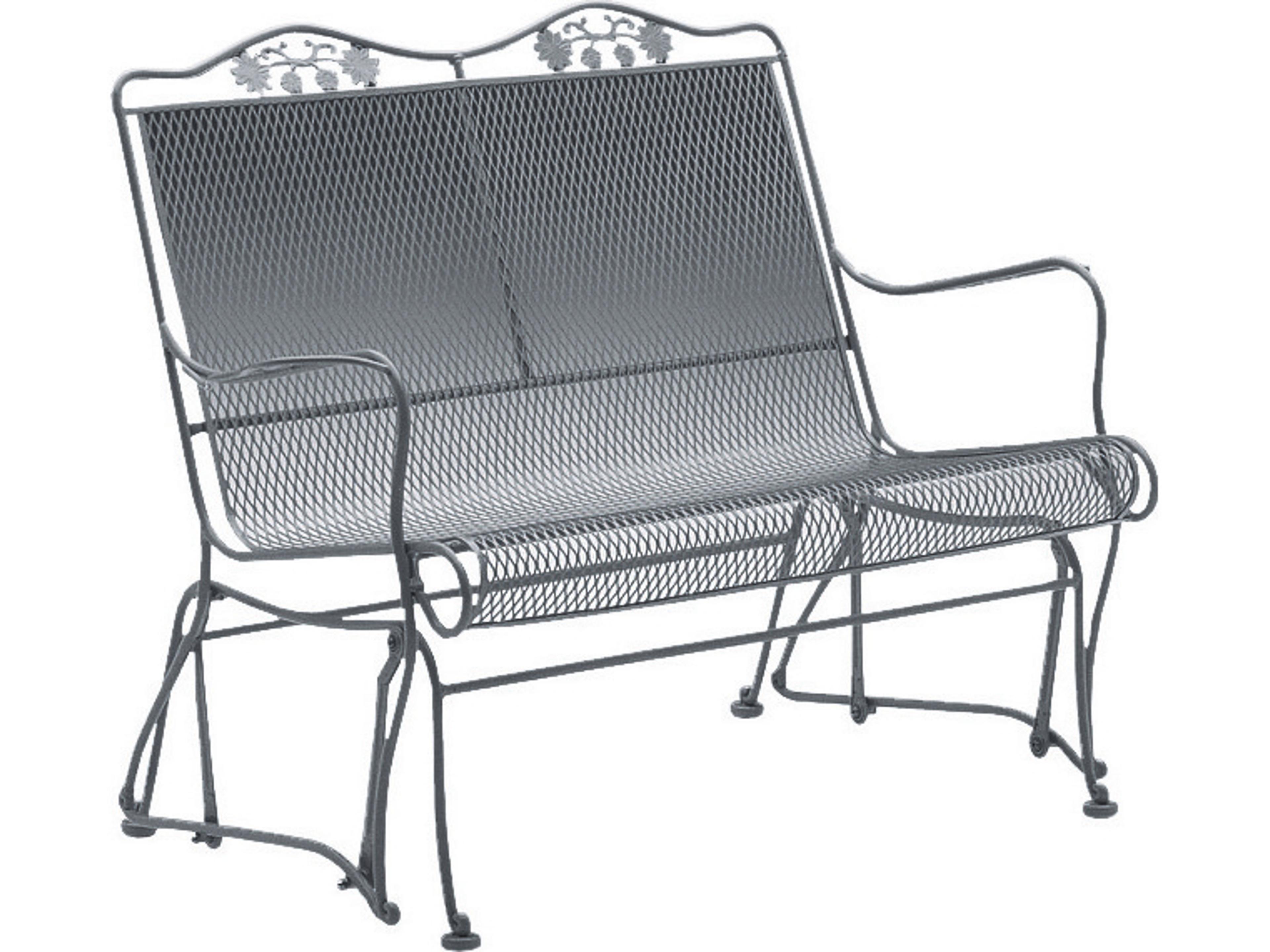 Briarwood Wrought Iron High Back Gliding Outdoor Patio Loveseat