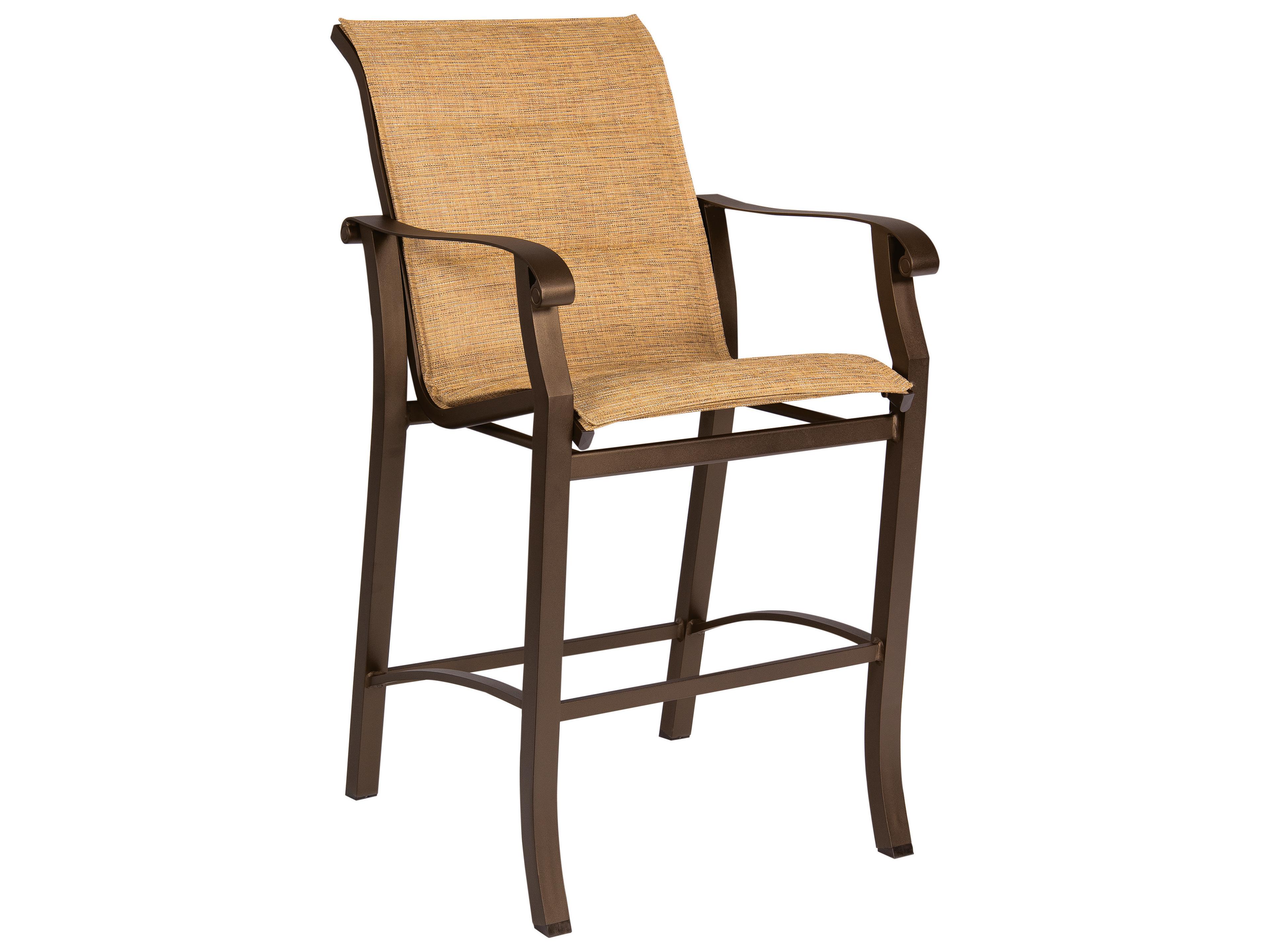 Cortland Padded Sling Aluminum Outdoor Patio Bar Stool