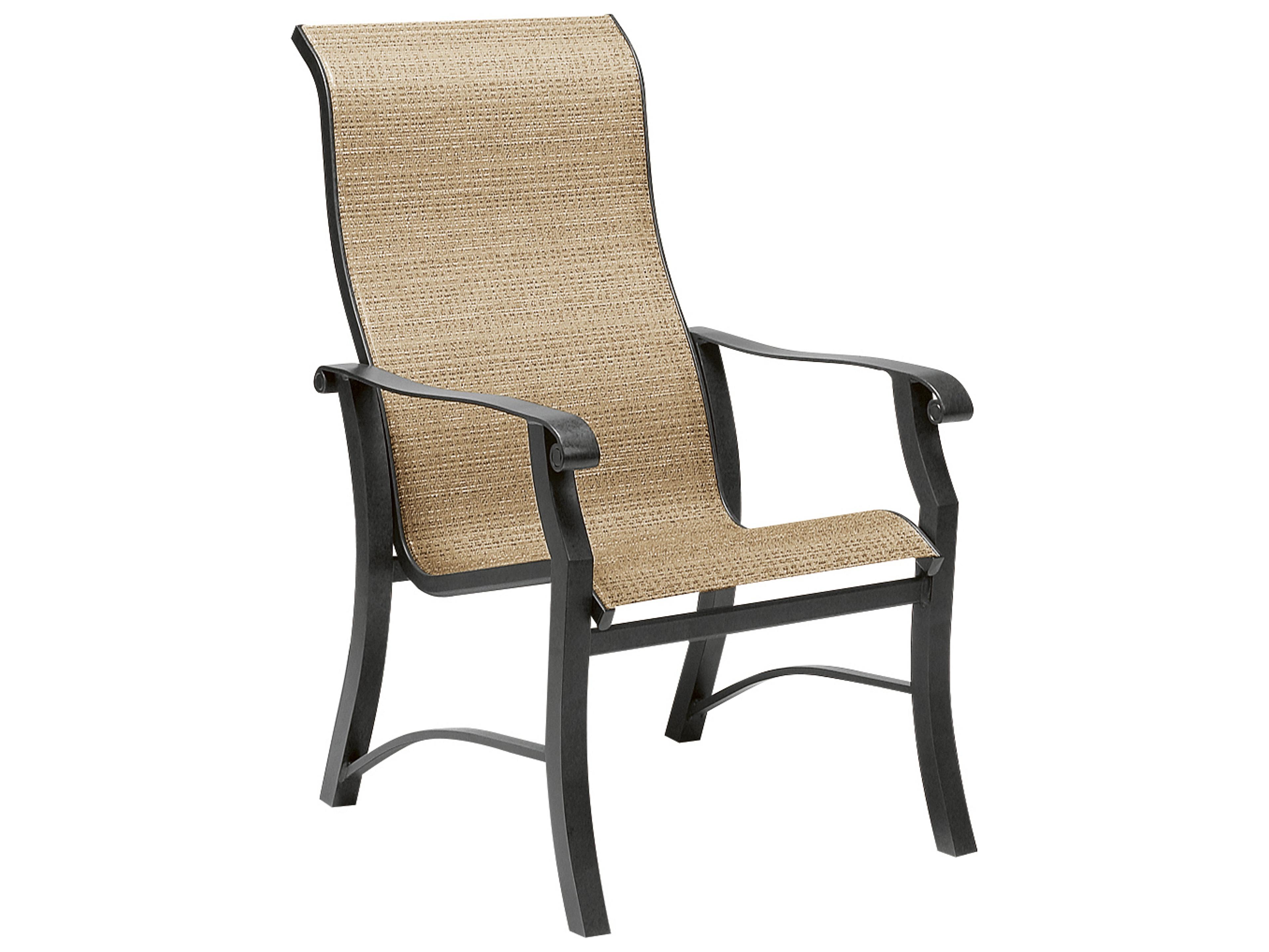 Cortland Sling Aluminum High Back Outdoor Patio Dining Arm Chair