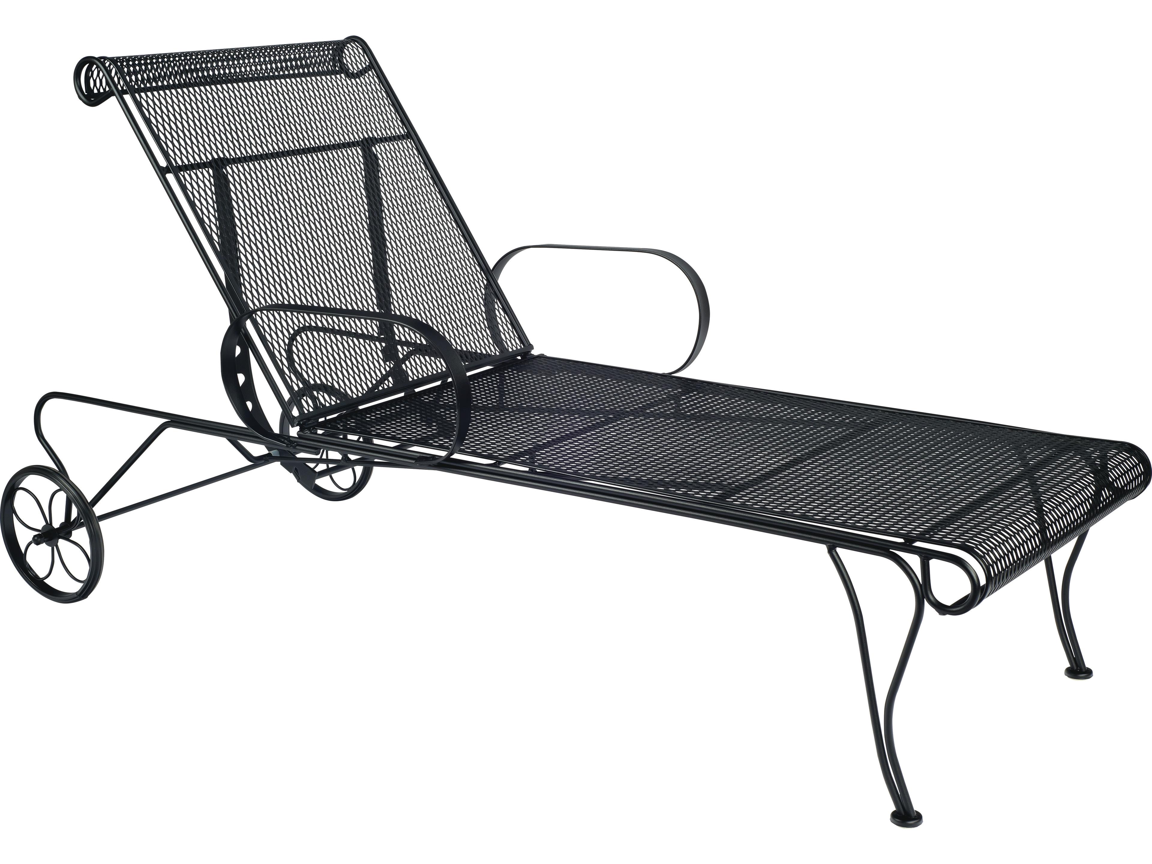 Universal Wrought Iron Adjustable Outdoor Chaise Lounge