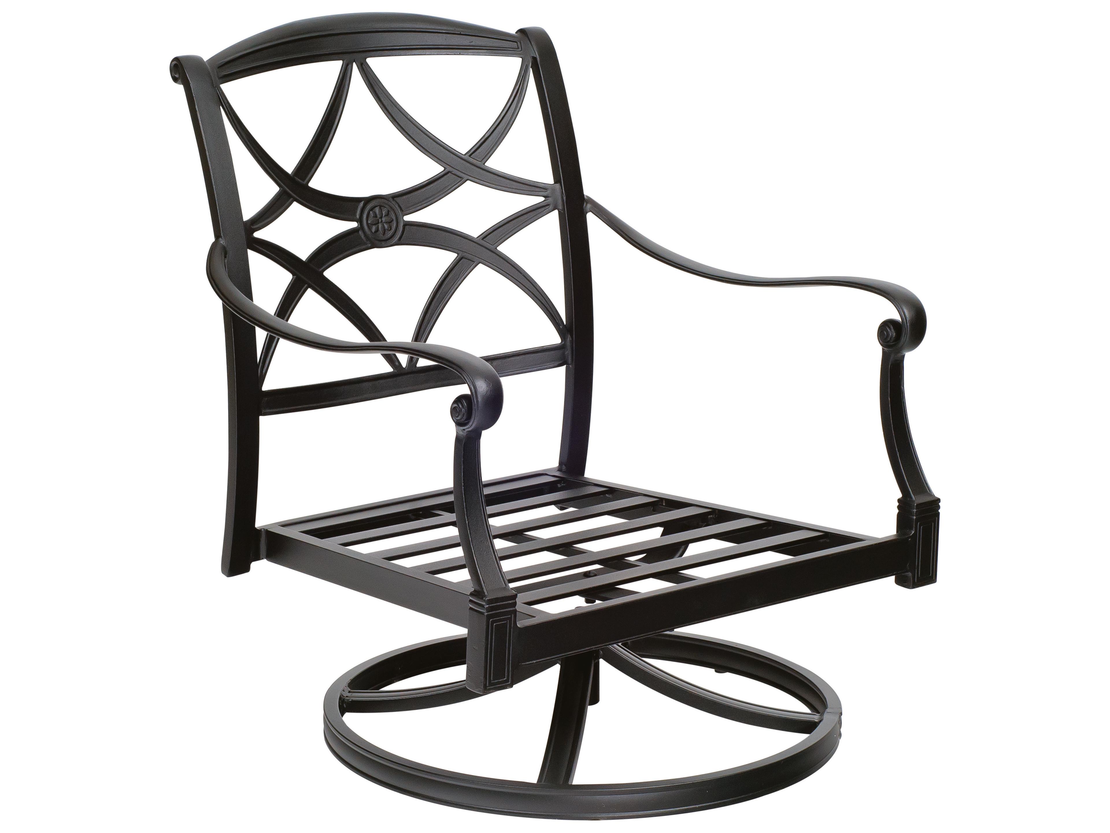 Woodard Wiltshire Cast Aluminum Swivel Rocker Patio Lounge Chair