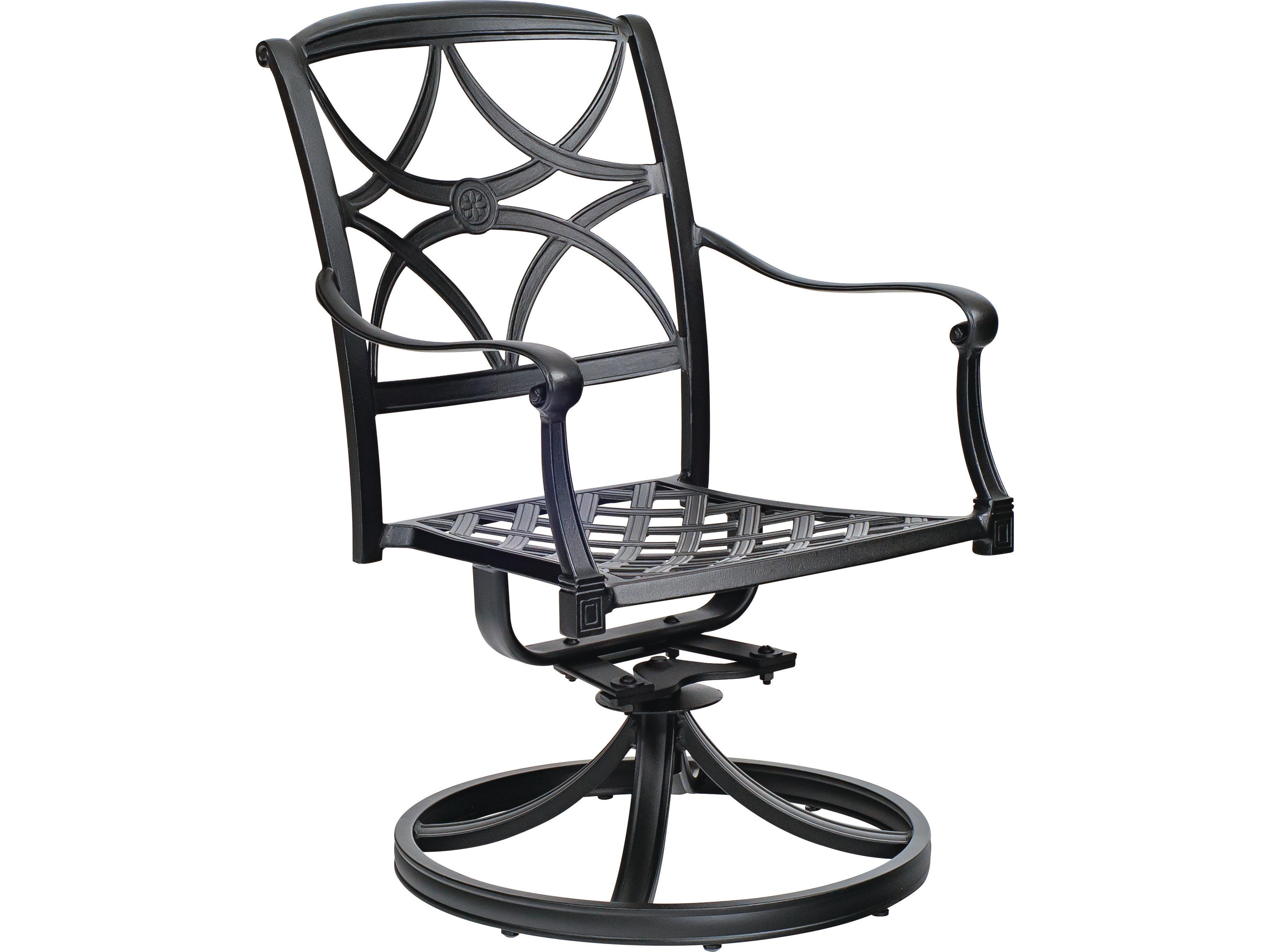 Wiltshire Cast Aluminum Swivel Rocker Outdoor Dining Arm Chair