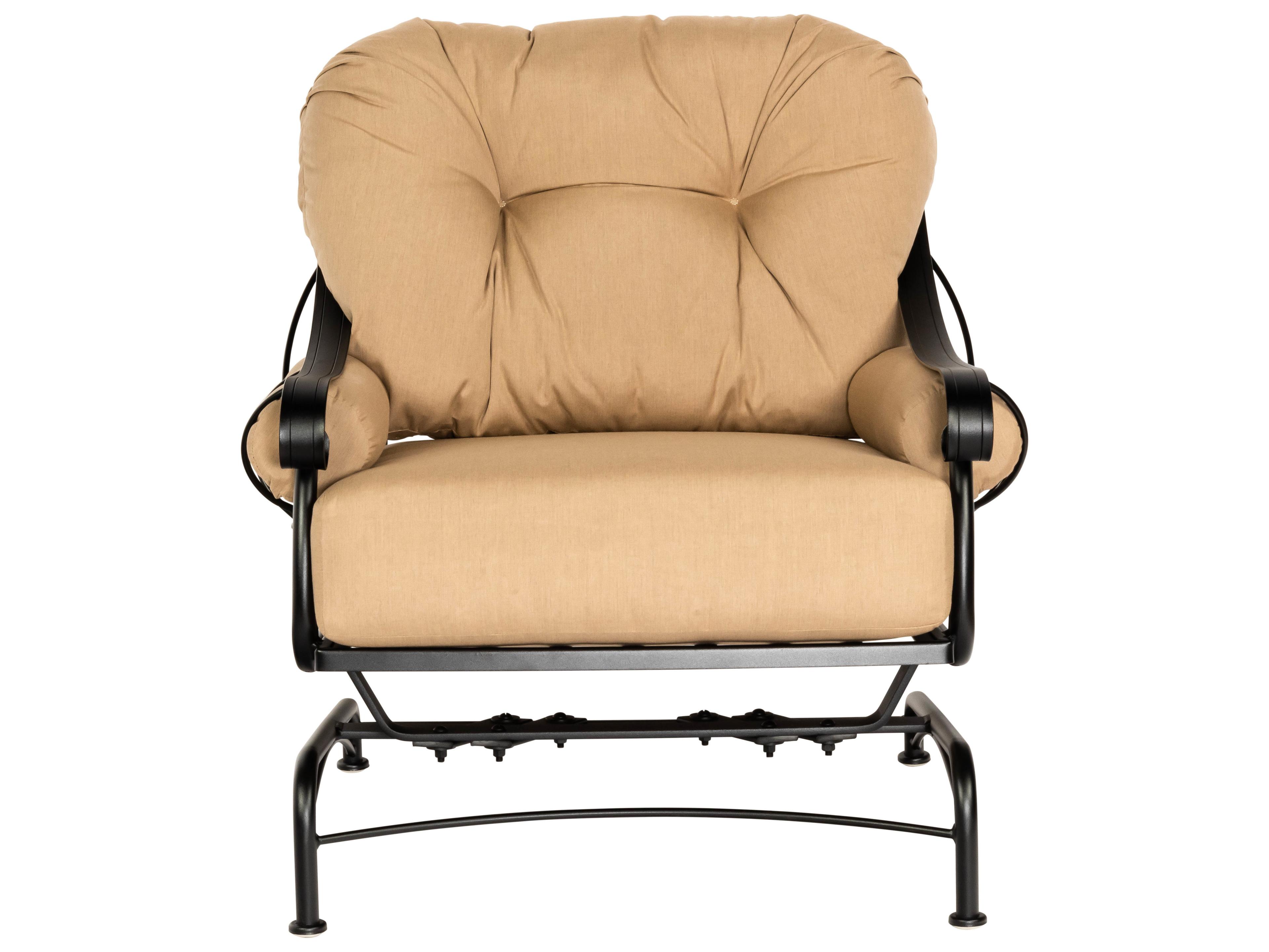 Woodard Derby Cushion Wrought Iron Spring Outdoor Lounge Chair