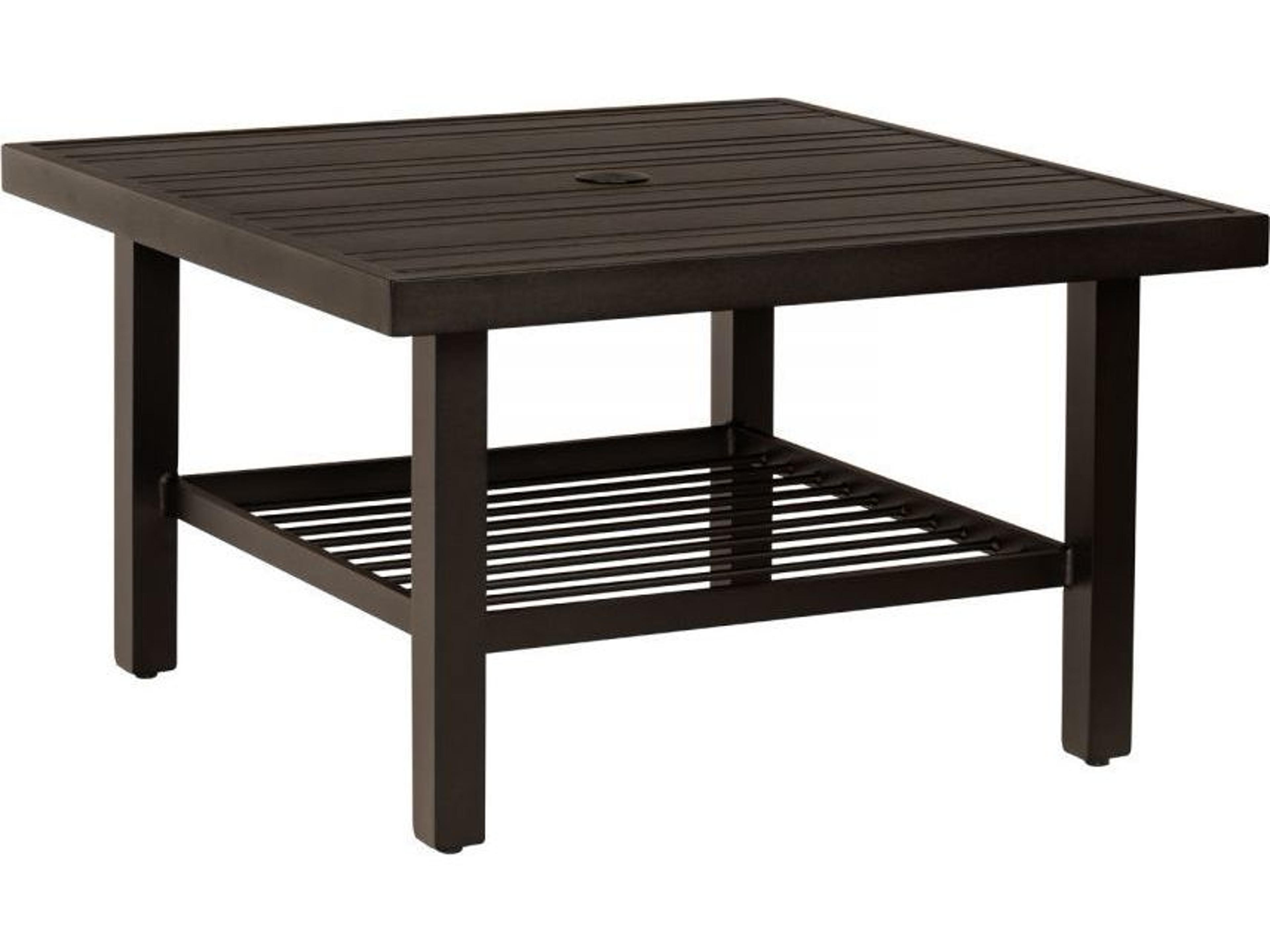 Tri-slat Aluminum Square Patio Coffee Table