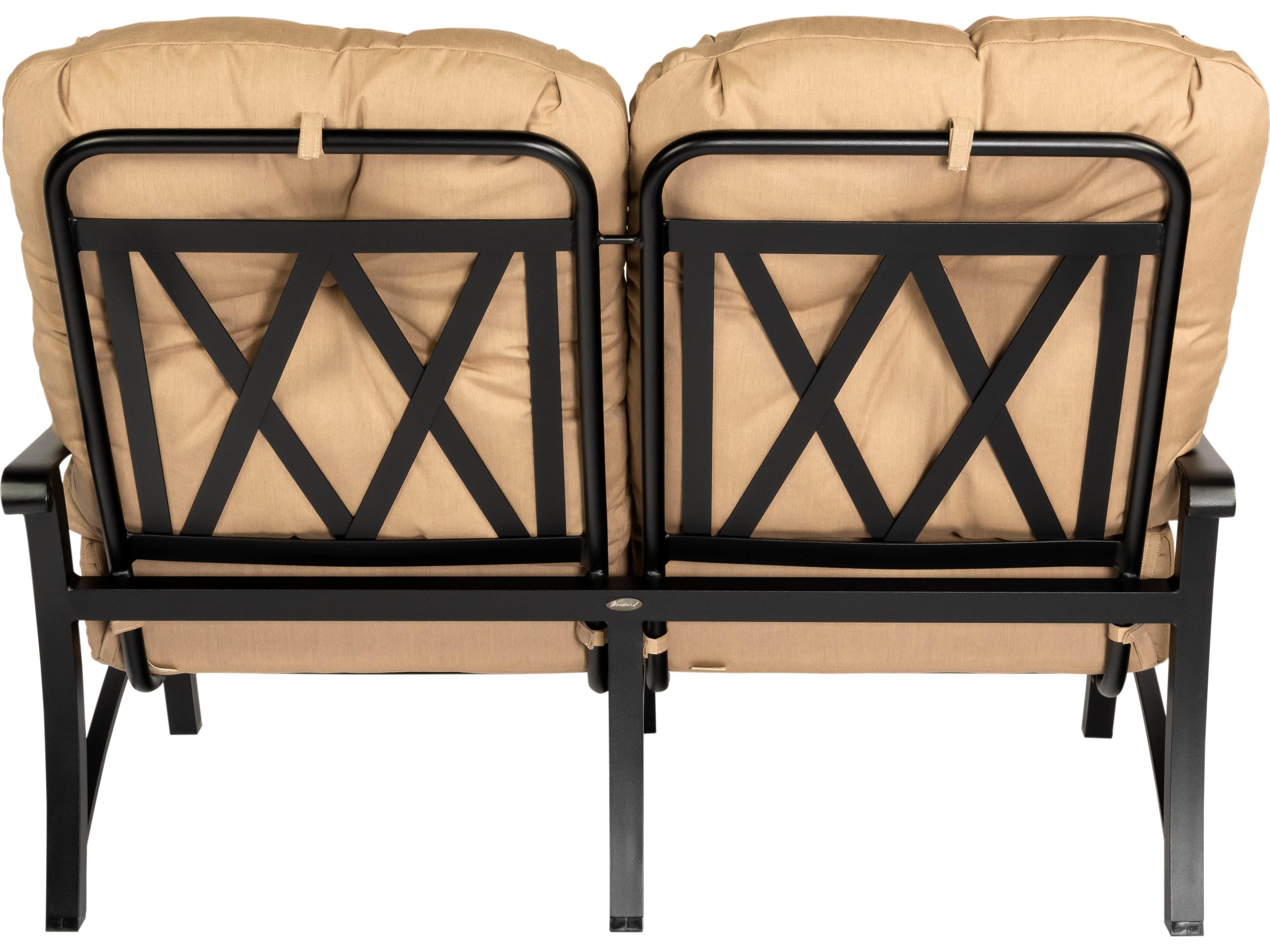 Woodard Cortland Cushion Aluminum Outdoor Patio Loveseat
