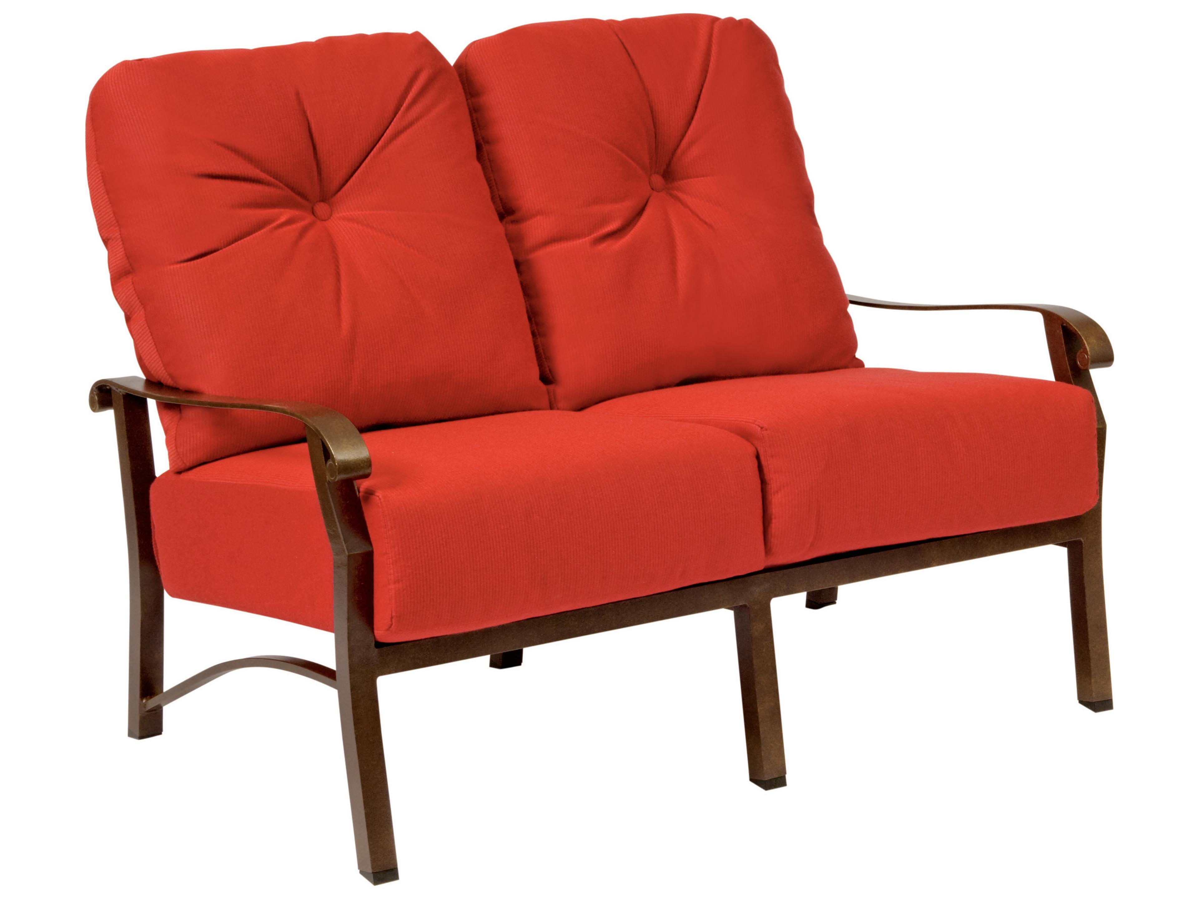 Woodard Cortland Cushion Aluminum Outdoor Patio Loveseat