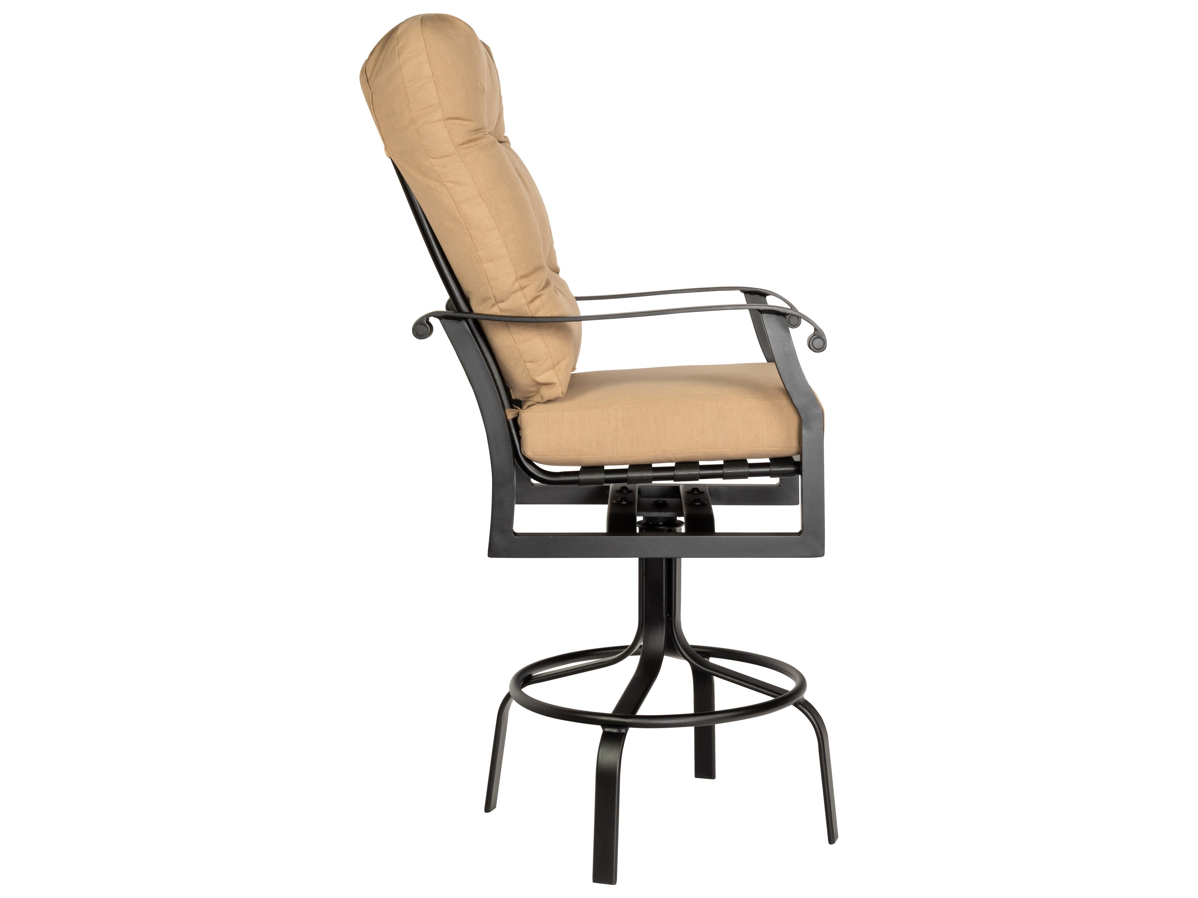 Woodard Cortland Cushion Aluminum Swivel Outdoor Patio Bar Stool