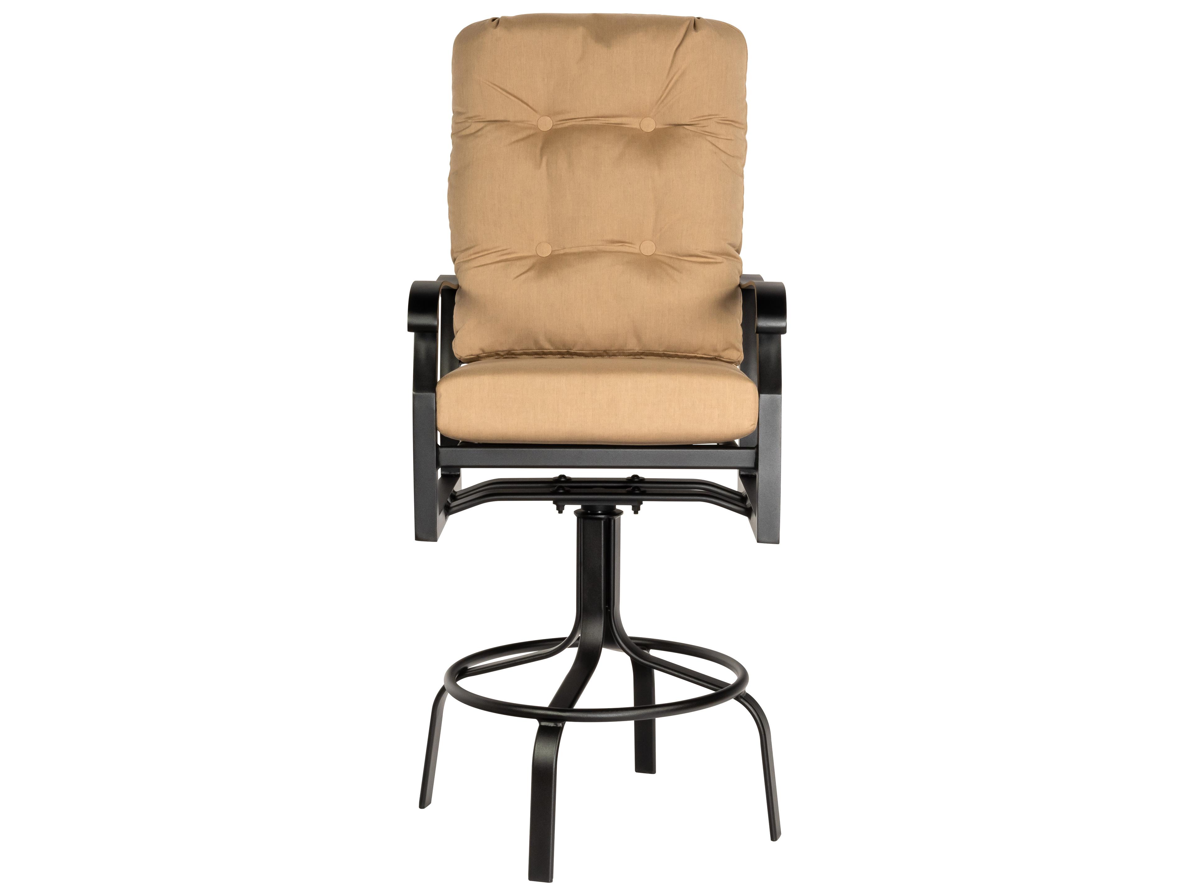 Woodard Cortland Cushion Aluminum Swivel Outdoor Patio Bar Stool