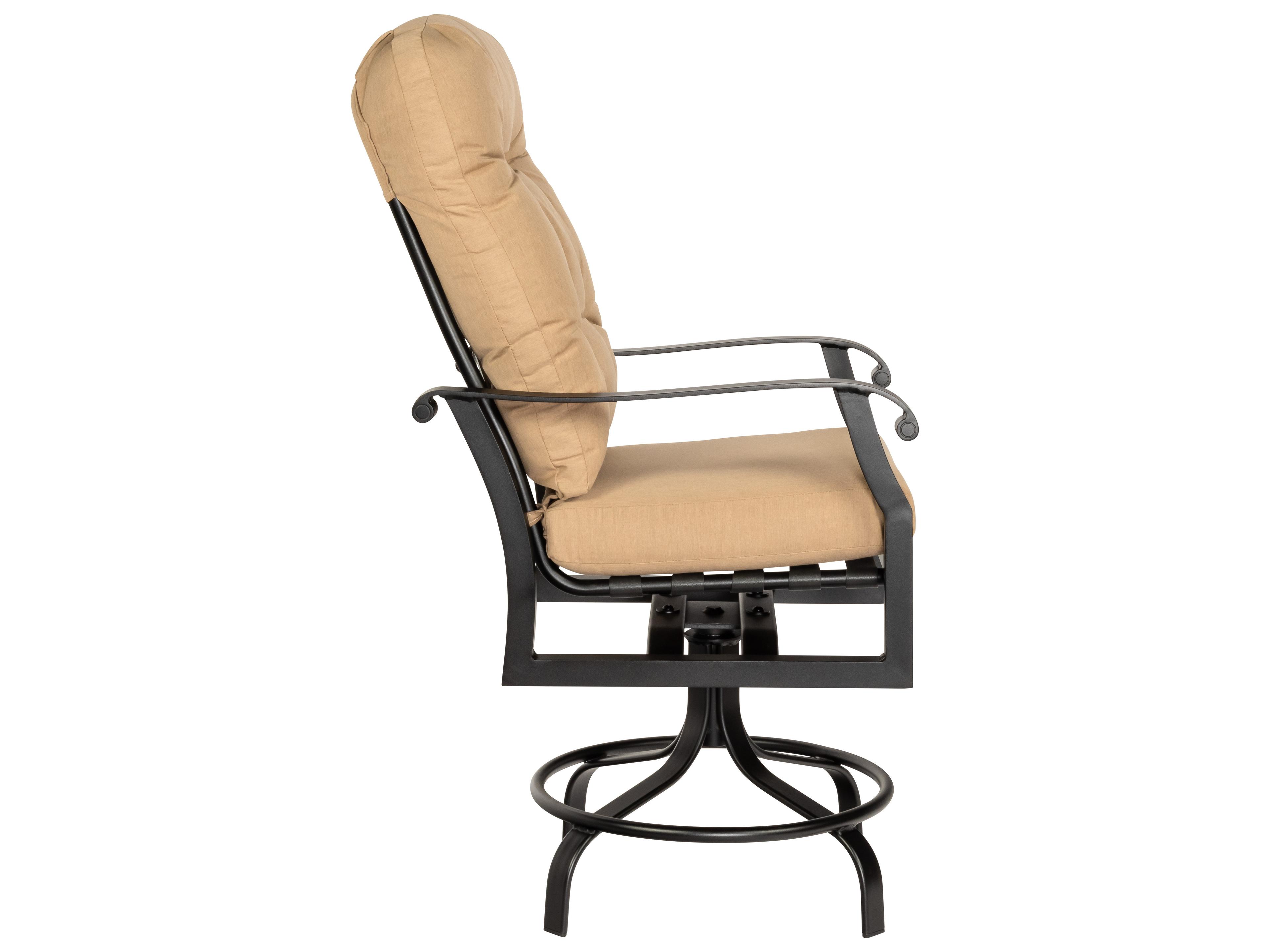 Woodard Cortland Cushion Aluminum Swivel Patio Counter Stool