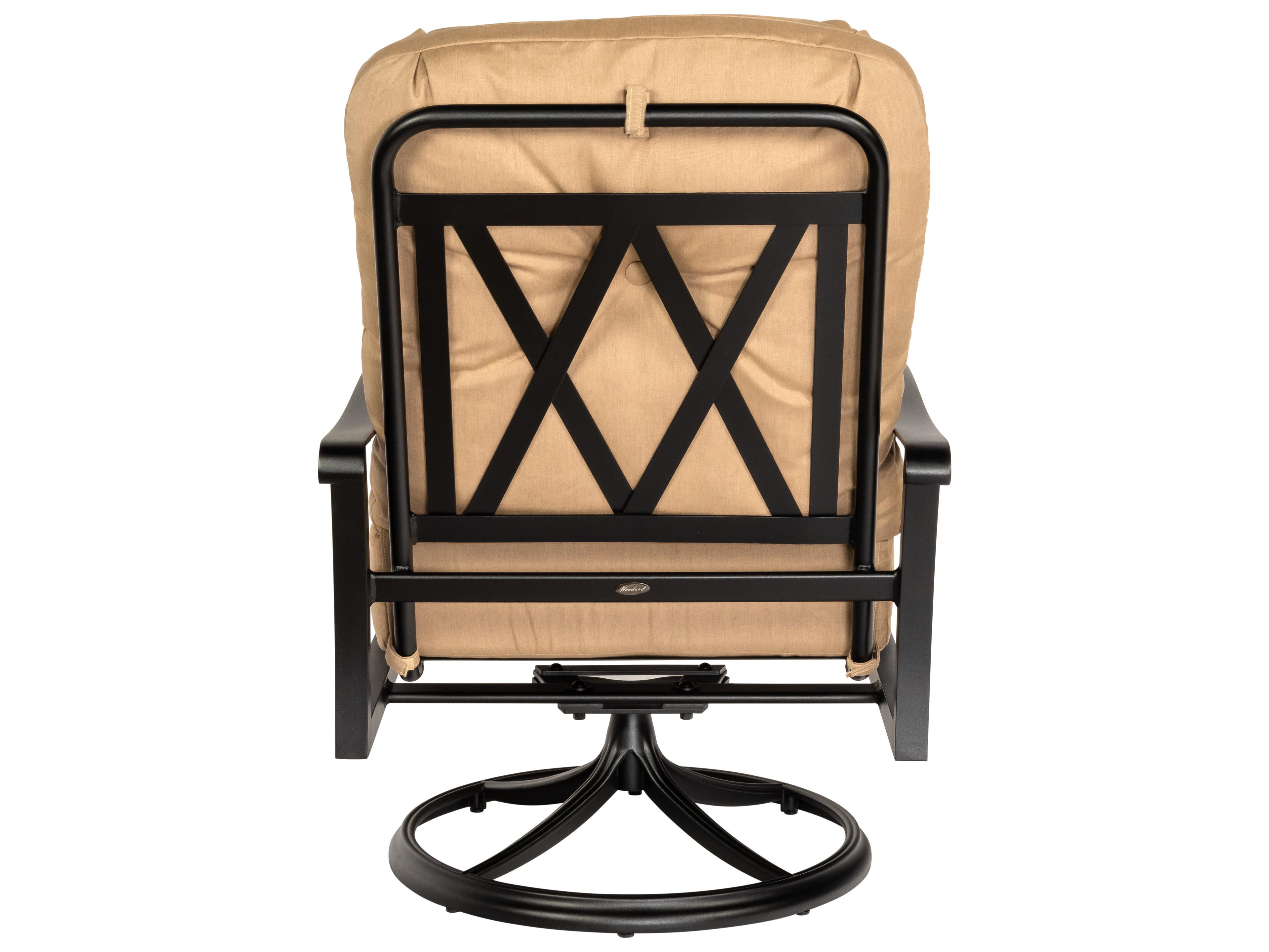 Woodard Cortland Cushion Aluminum Swivel Rocker Outdoor Lounge Chair