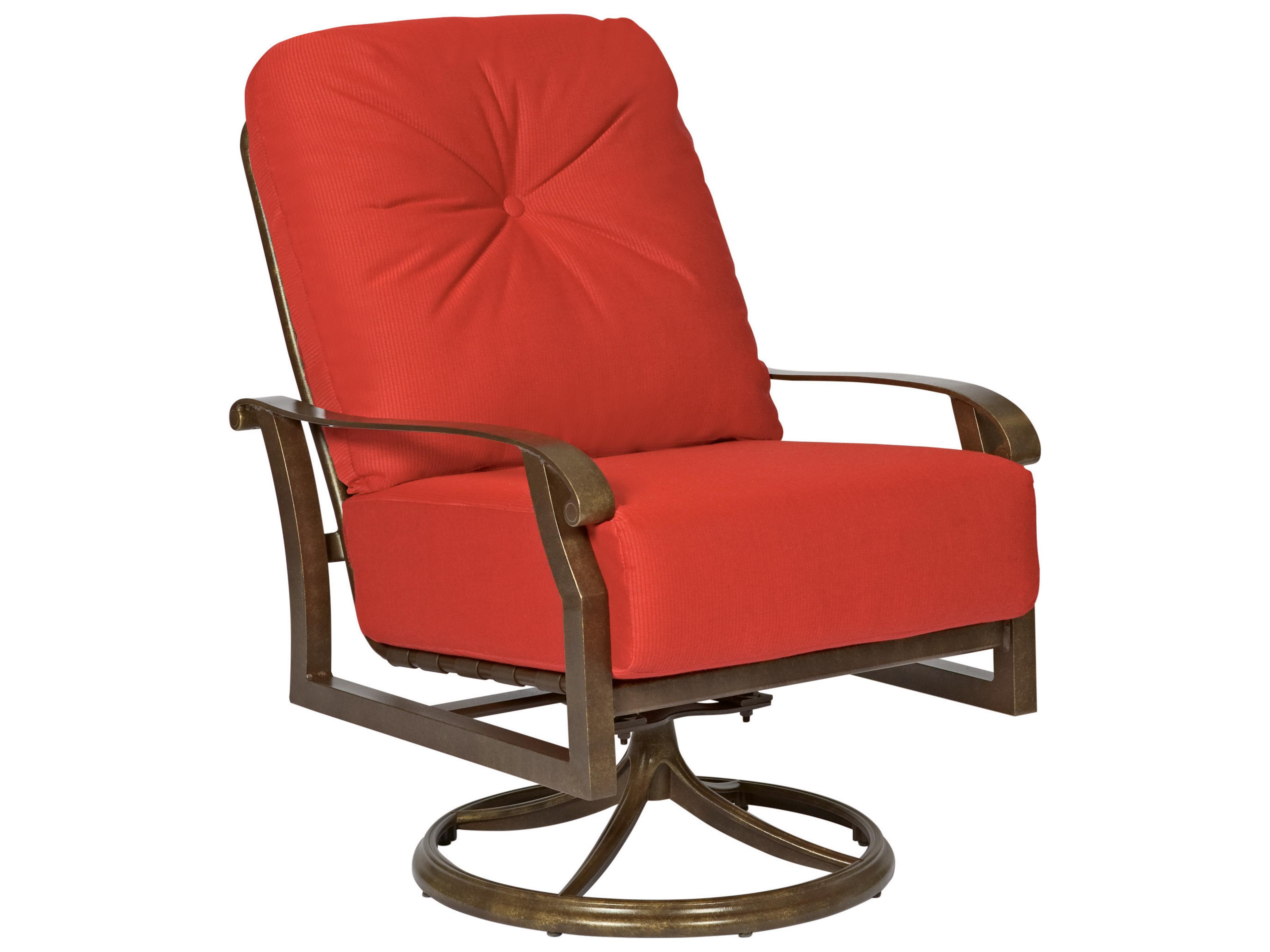 Woodard Cortland Cushion Aluminum Swivel Rocker Outdoor Lounge Chair