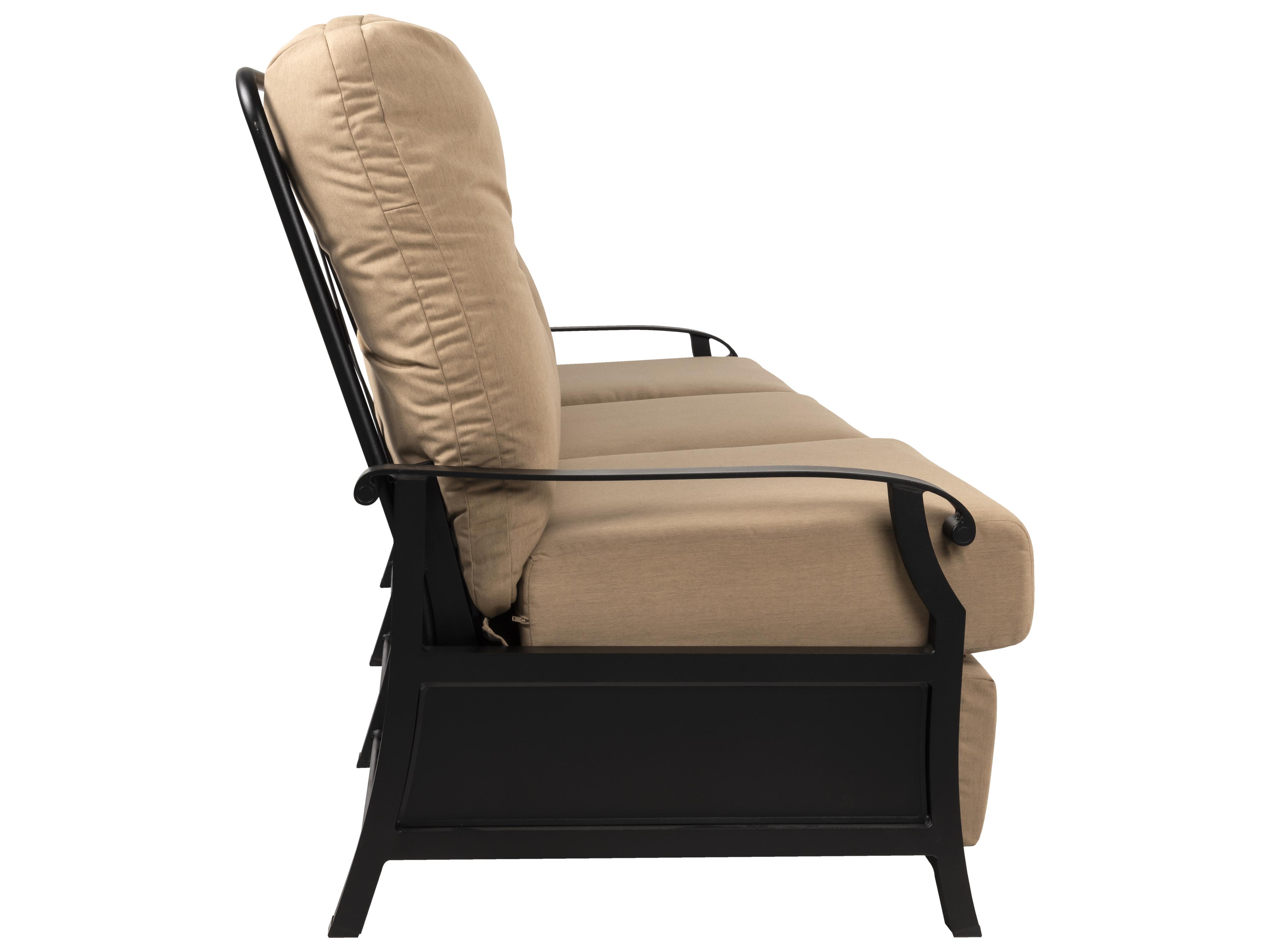 Woodard Cortland Cushion Aluminum Recliner Outdoor Sofa