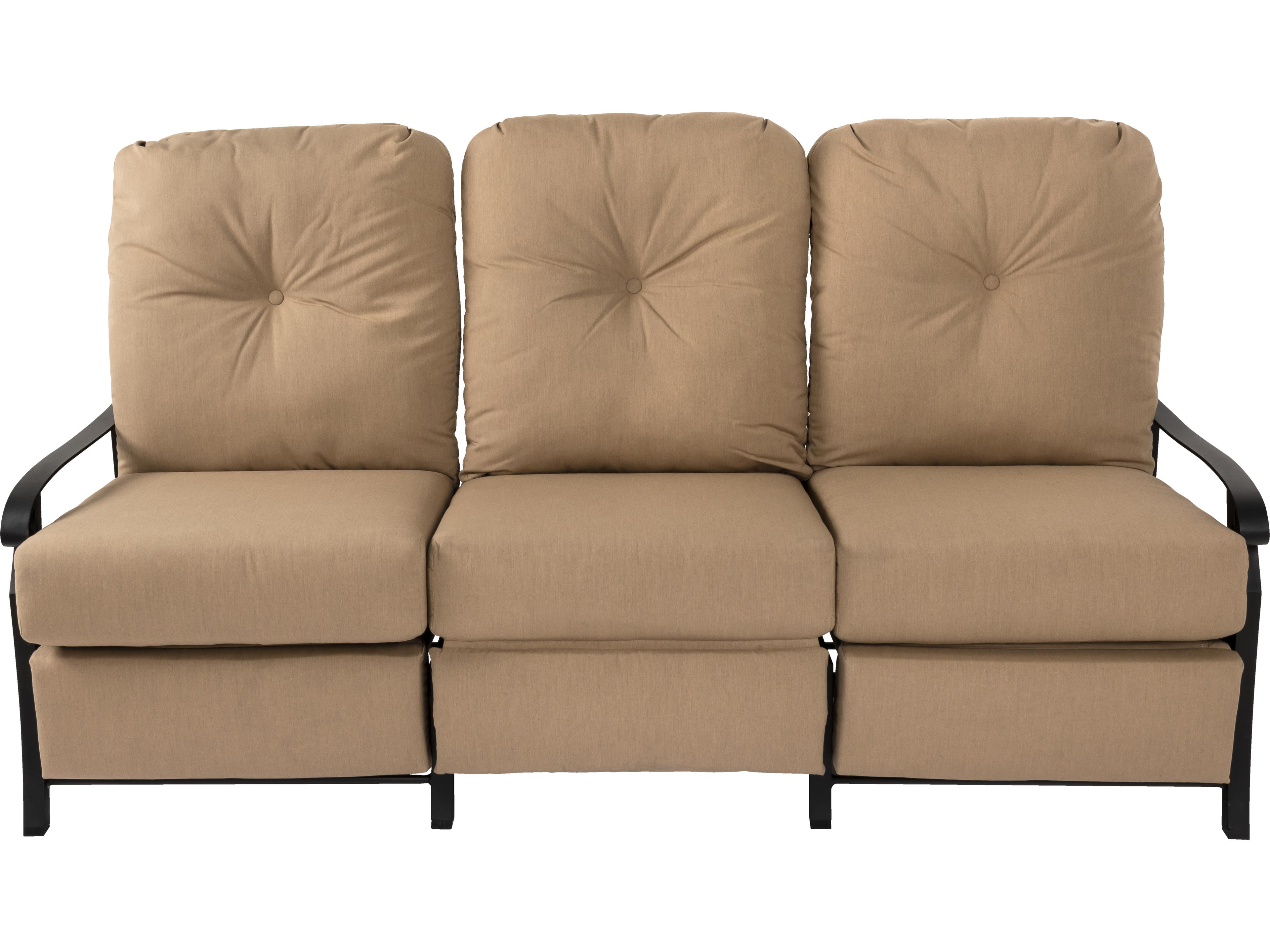 Woodard Cortland Cushion Aluminum Recliner Outdoor Sofa