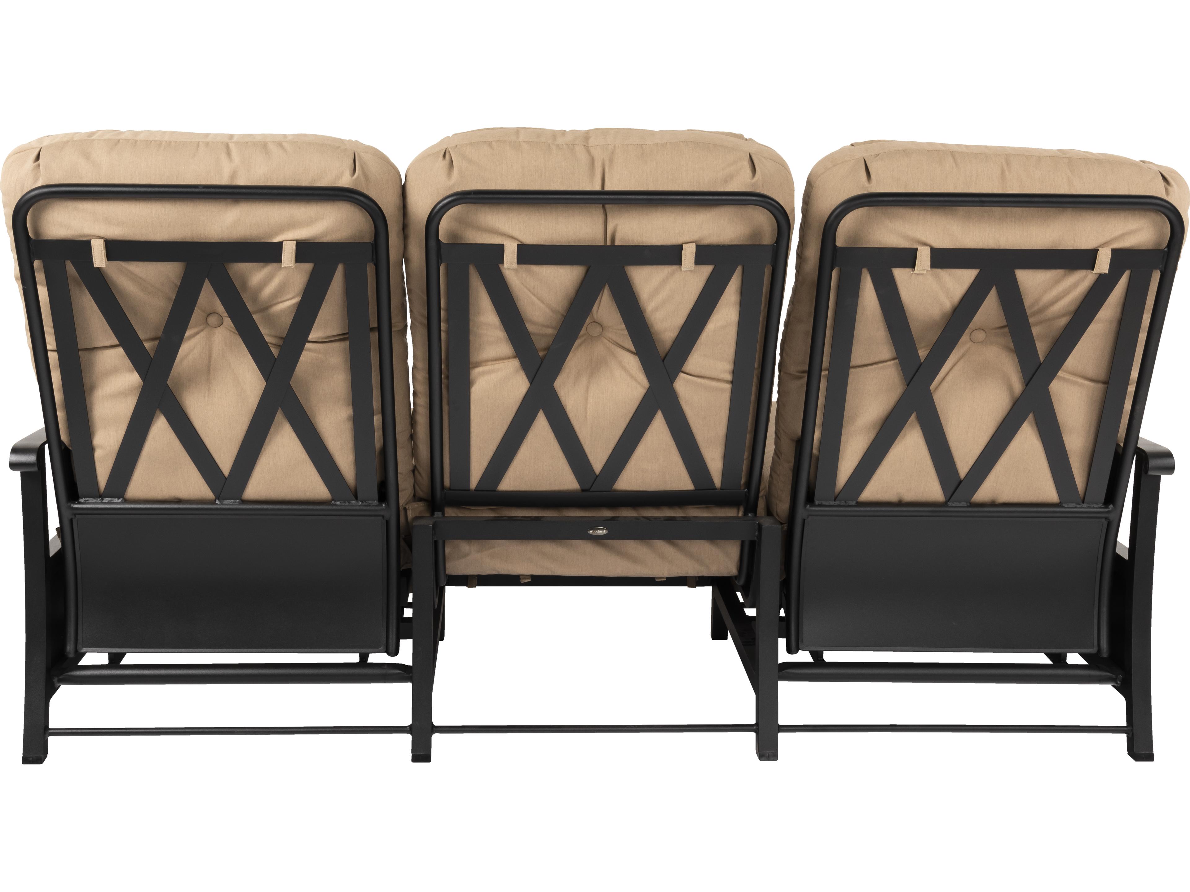 Woodard Cortland Cushion Aluminum Recliner Outdoor Sofa